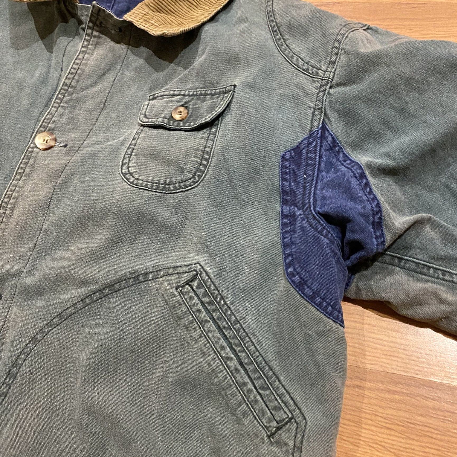 Carhartt VINTAGE Oakton Limited Reversible Barn Chore Jacket Carhartt Detroit Sun Faded L Denim Jacket Large BLUE OR GREEN 1980s Mens Size US L / EU 52-54 / 3 - 7 Thumbnail