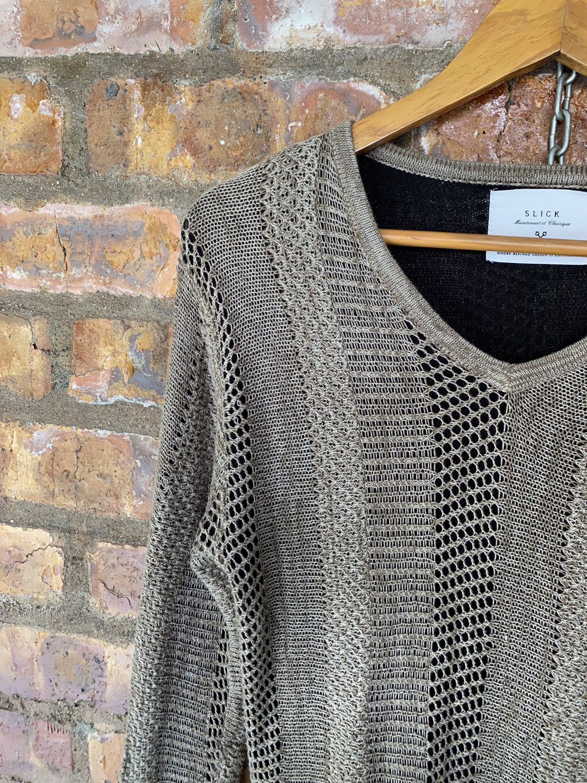 General Research × Japanese Brand × Slick SLICK Japan Mesh spider Web Knit Size US S / EU 44-46 / 1 - 6 Thumbnail