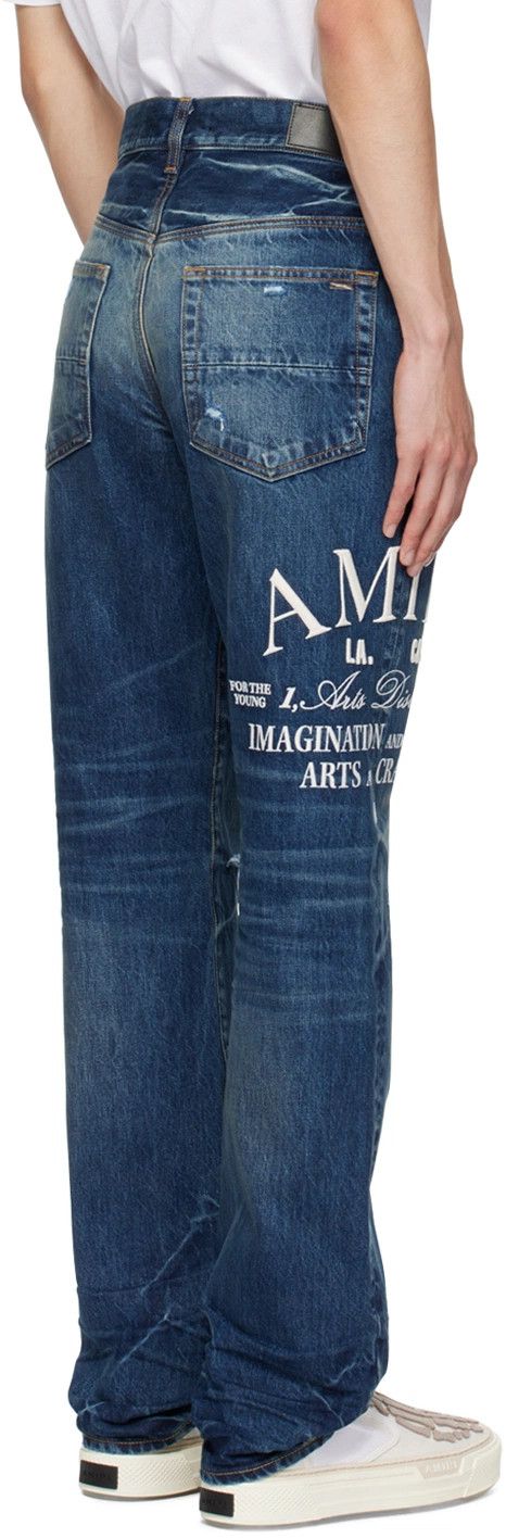 Amiri o1w1db10125 Embroidered Jean in Blue Size US 34 / EU 50 - 4 Thumbnail