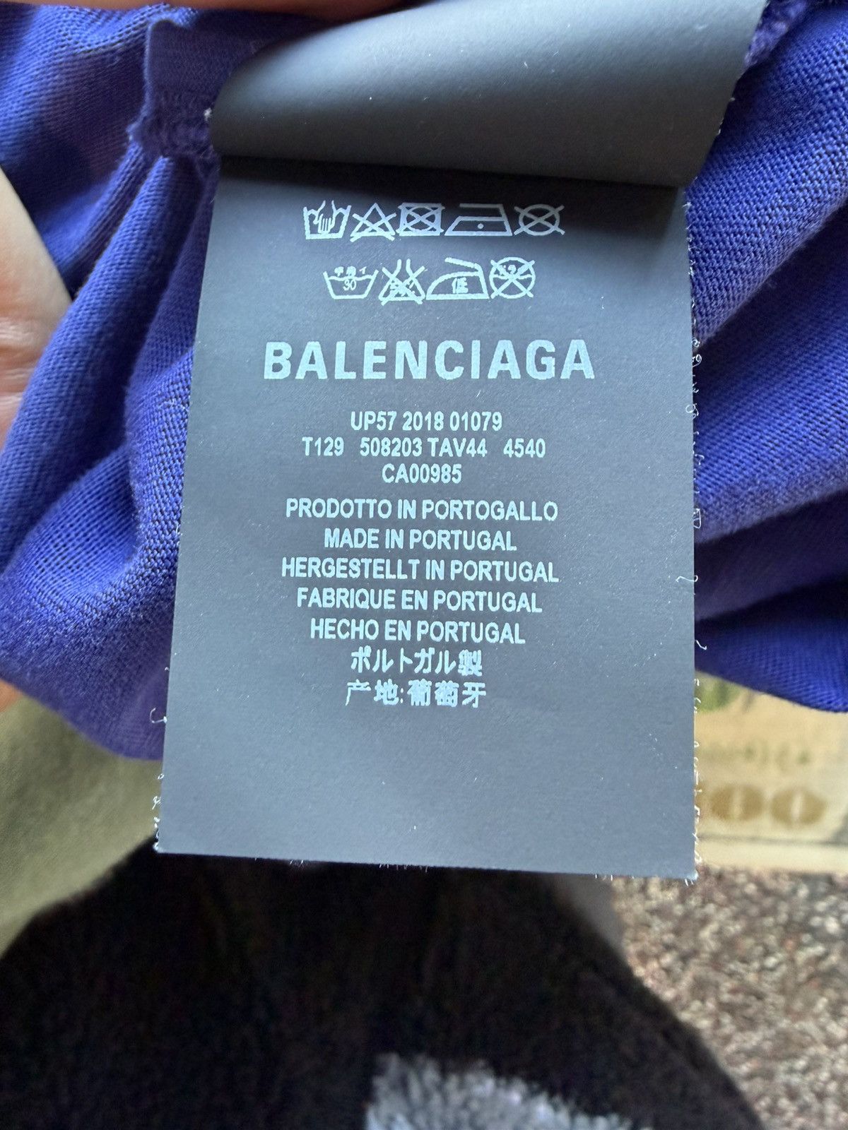 Balenciaga Balenciaga Navy/Red Tee Size US XXL / EU 58 / 5 - 5 Thumbnail