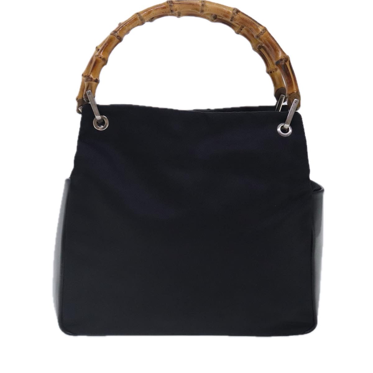 Gucci Bamboo Black Synthetic Handbag (Pre-Owned) Size ONE SIZE - 1 Thumbnail