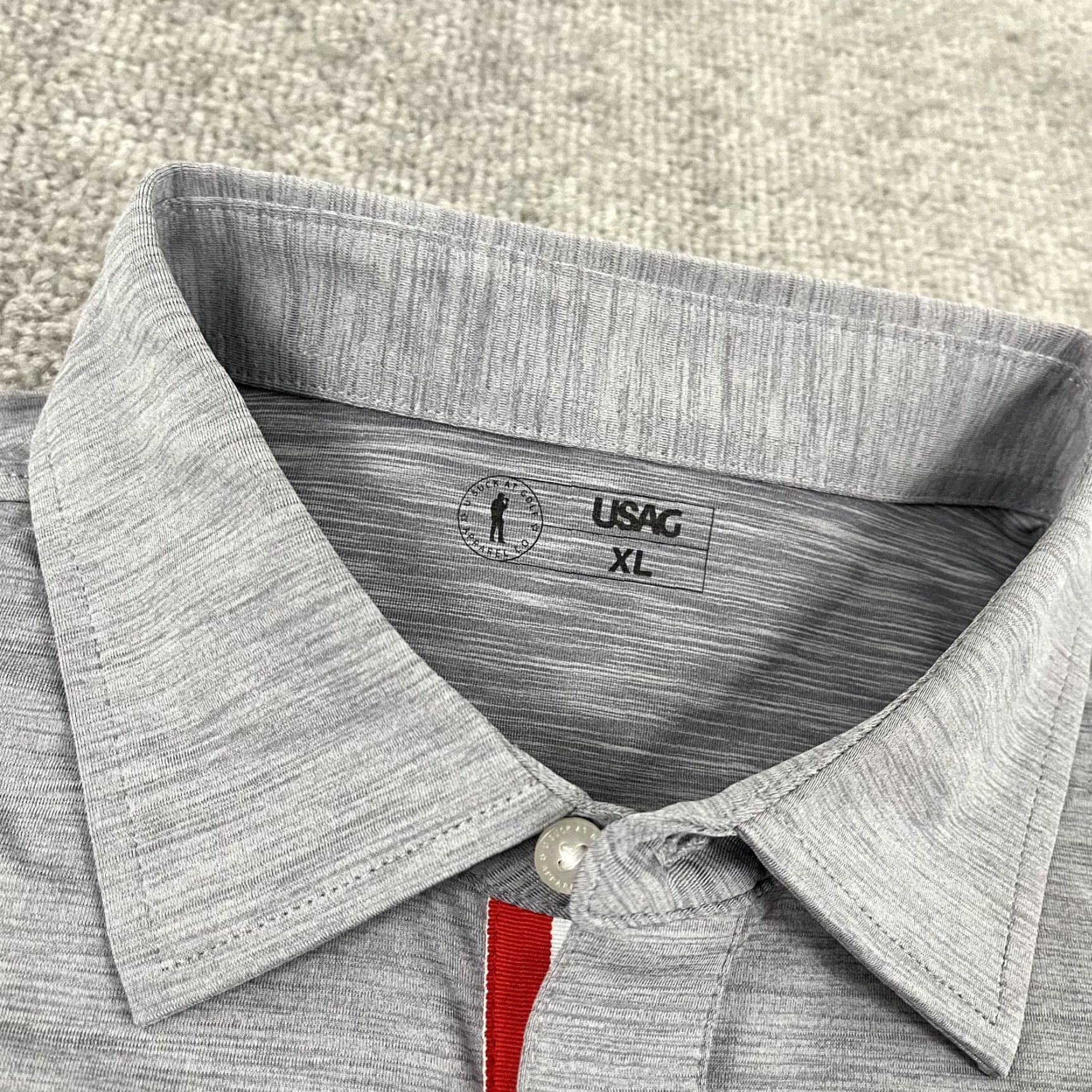 Vintage U Suck At Golf Polo Shirt Mens XL Gray Performance Stretch Preppy Funny NEW Size US XL / EU 56 / 4 - 6 Thumbnail