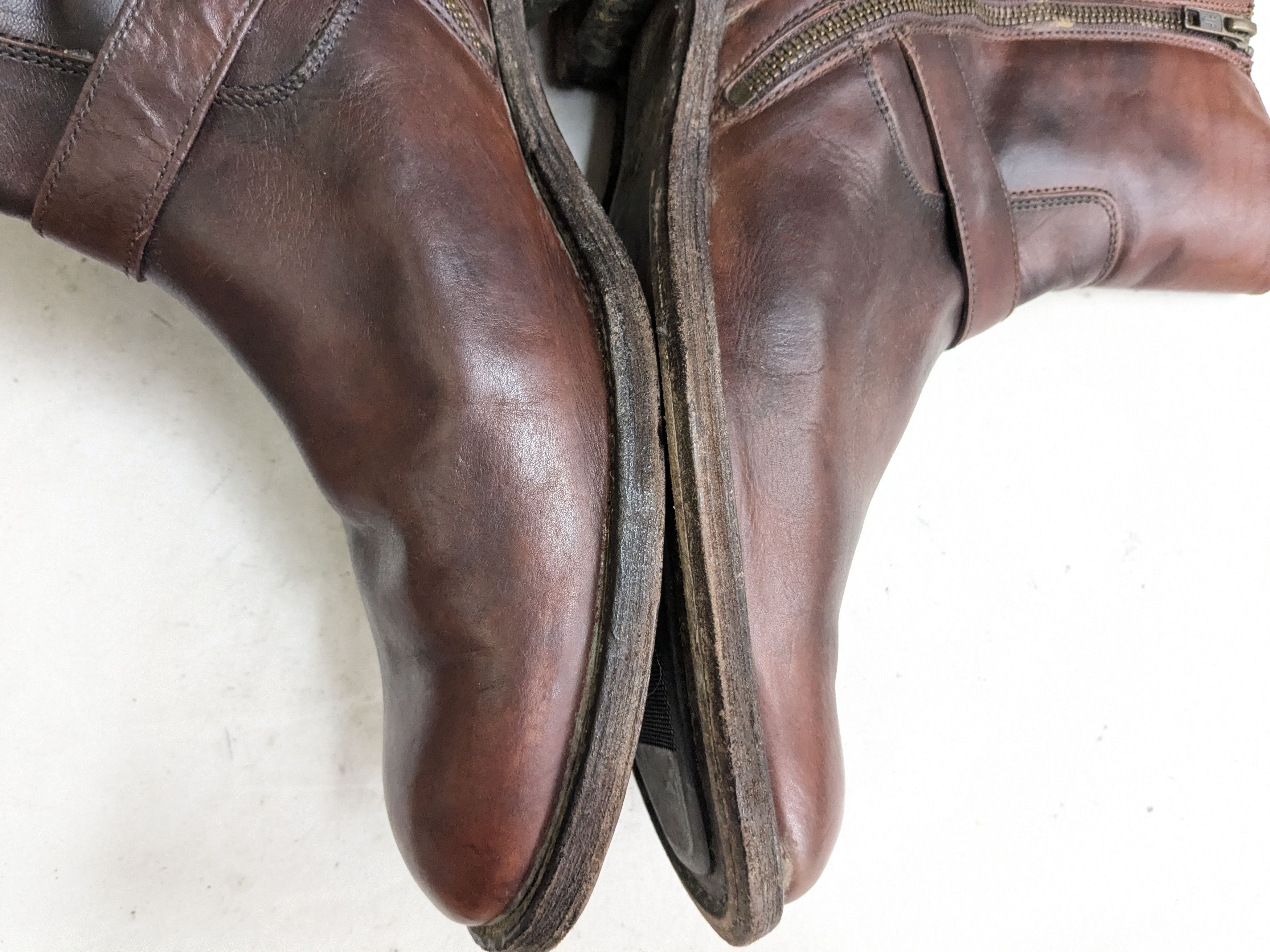 Frye Frye Engineer Boots Brown Leather 13 D Leather Buckle Punk Size US 13 / EU 46 - 13 Thumbnail