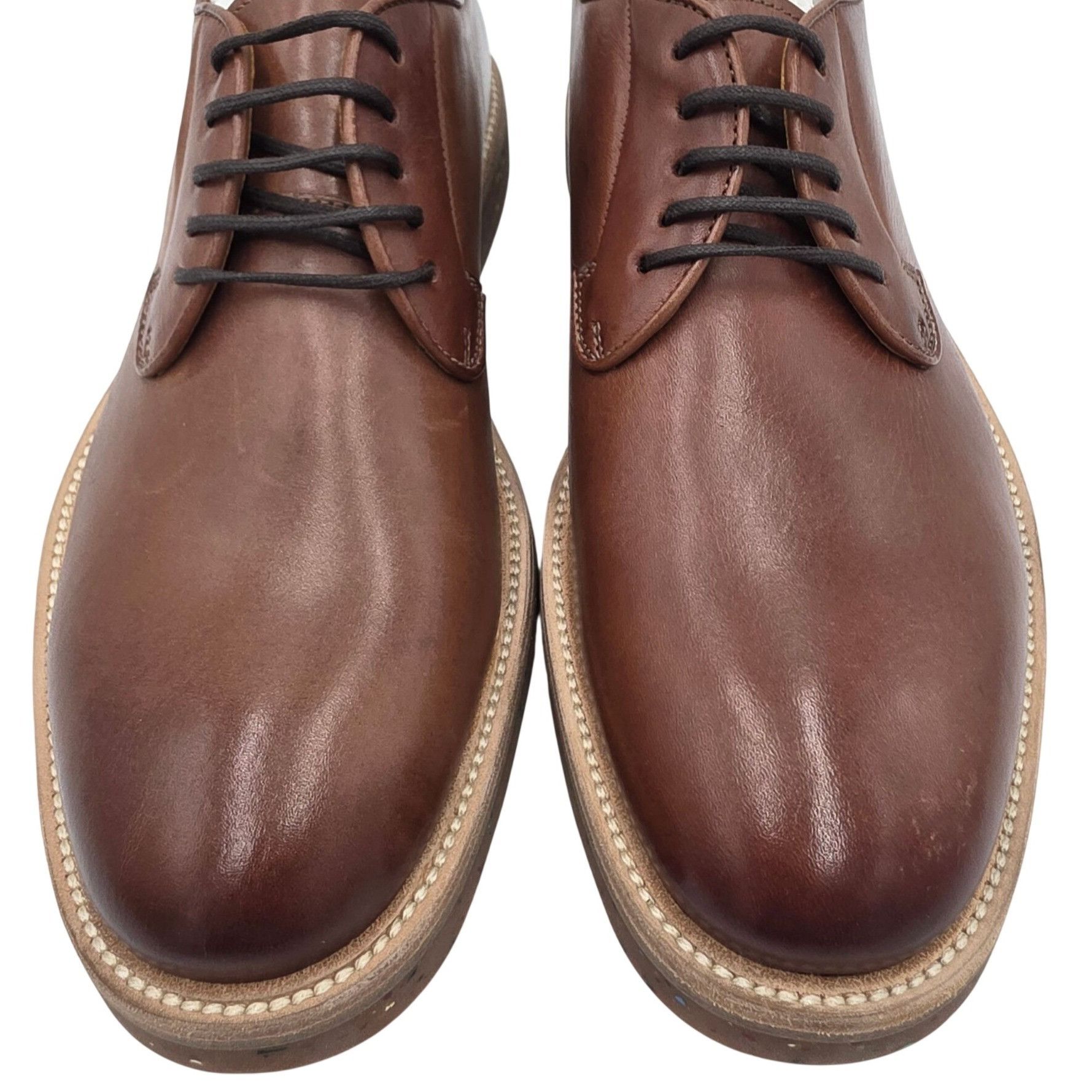 Barneys New York NEW Barneys New York 7656 Maine Burnished Brown Leather Derb Size US 8.5 / EU 41-42 - 2 Thumbnail