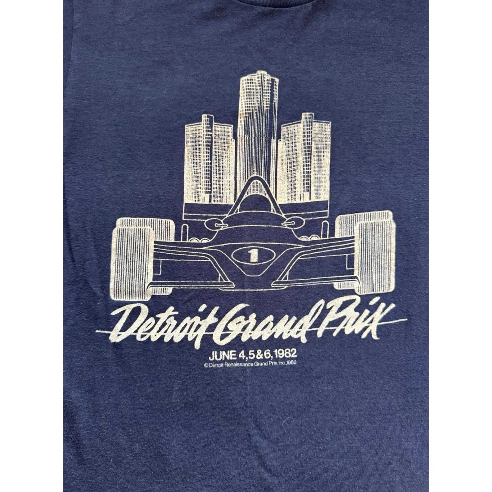 Vintage VINTAGE 1982 1st Detroit Grand Prix T Shirt S Formula One IndyCar F1 Racing 80s Size US S / EU 44-46 / 1 - 2 Thumbnail