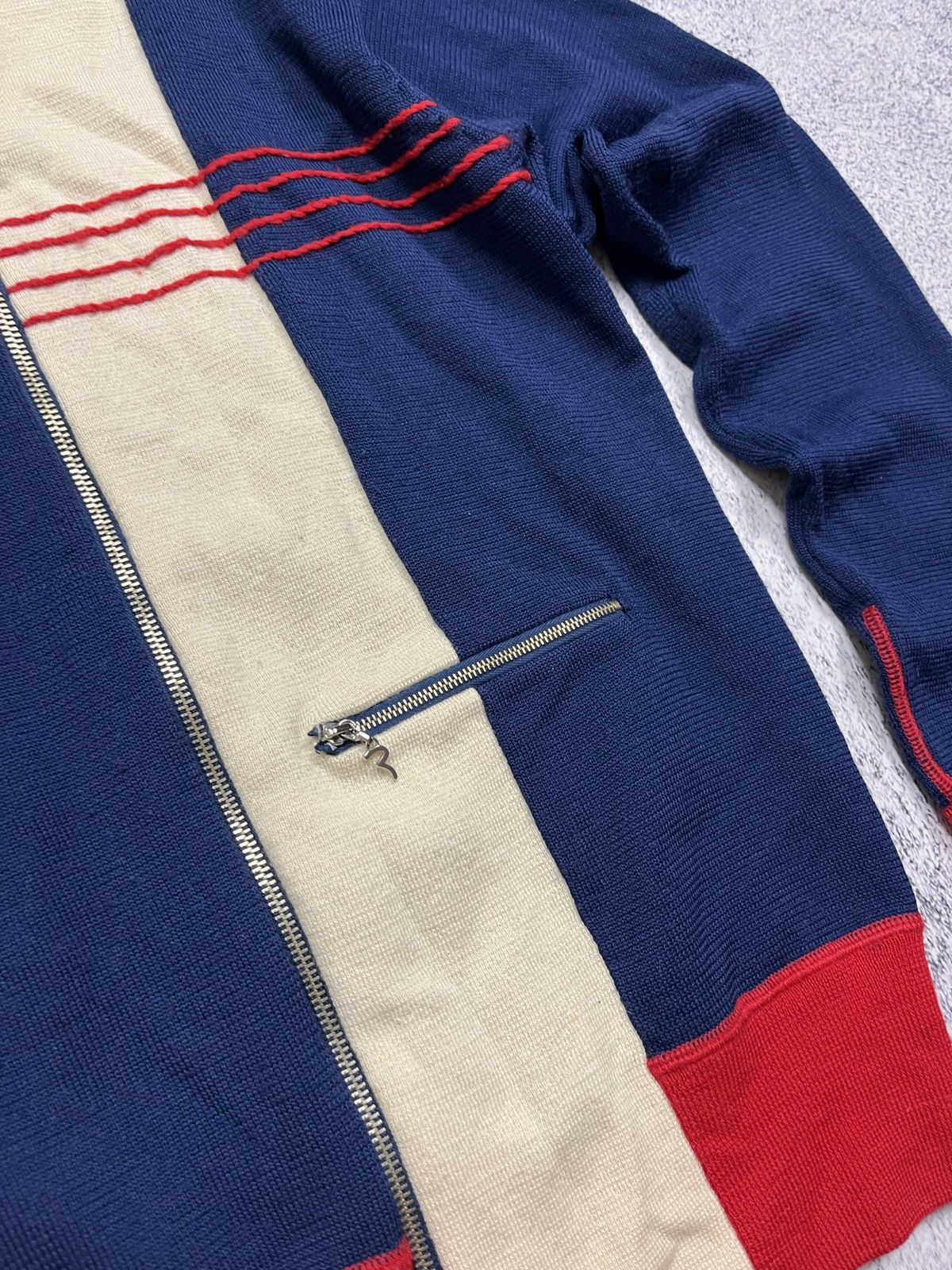 Evisu Vintage Evisu Big Logo Wool Knitted Zip Sweater Jacket Rare Size US S / EU 44-46 / 1 - 5 Thumbnail