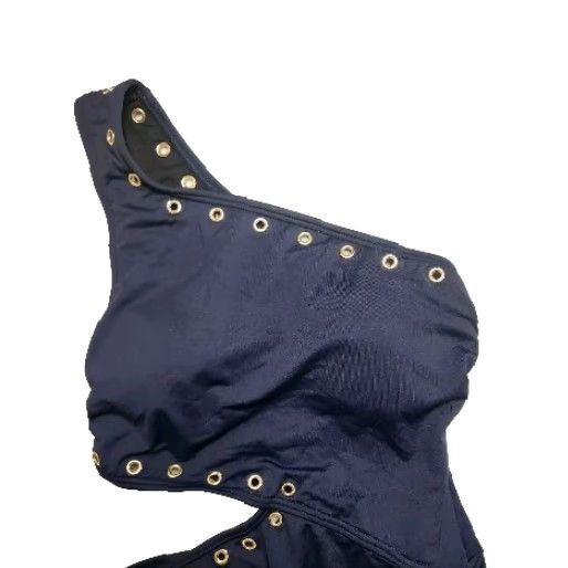 Michael Kors Michael Kors Womens Navy Grommet Cut Out One Piece Swimsuit XS Size ONE SIZE - 2 Thumbnail