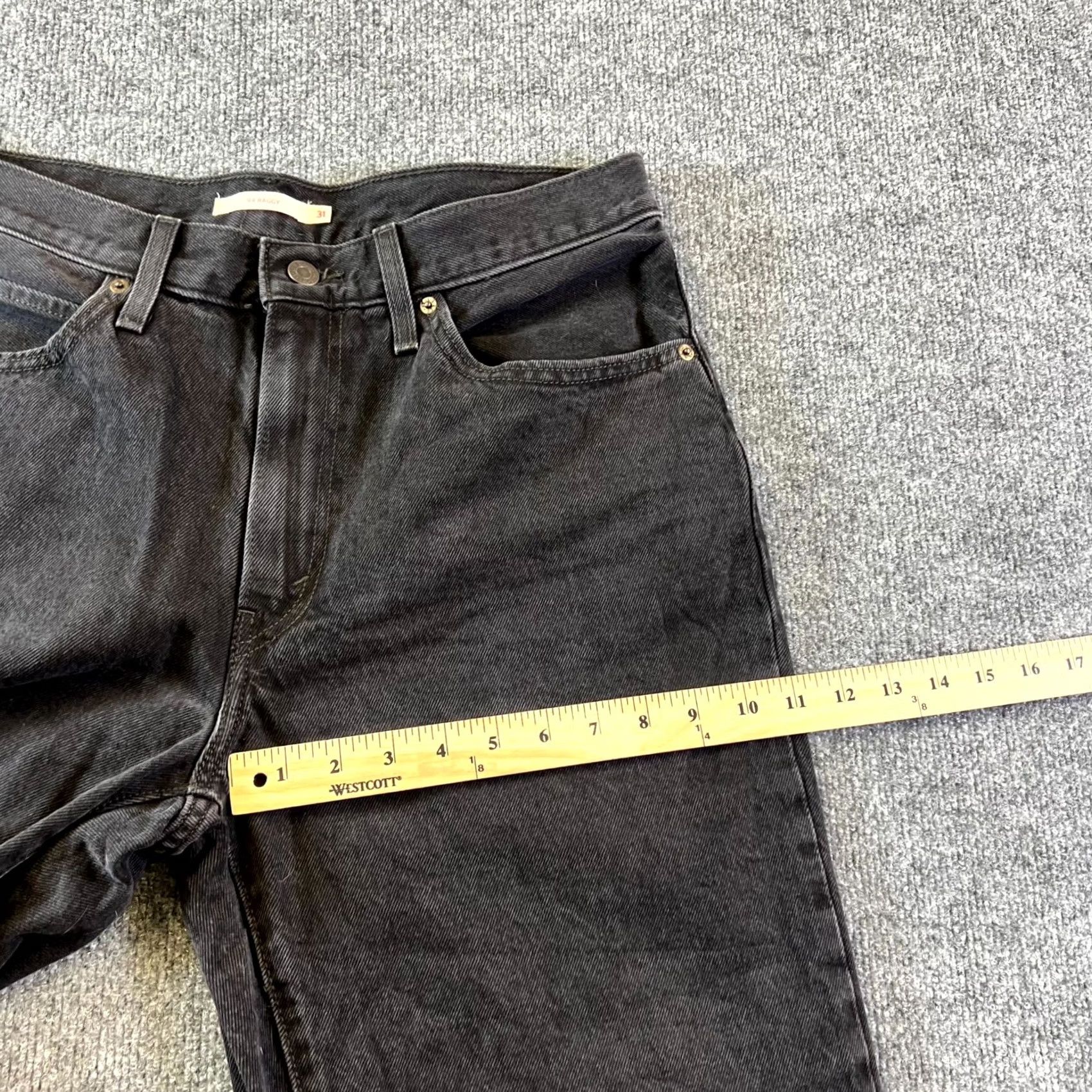 Levi's Levi's Jeans Women's 31 Baggy 94 Gray Denim Cotton Mid Rise Straight Leg Zip Fly Size 24" / US 00 / IT 34 - 5 Thumbnail