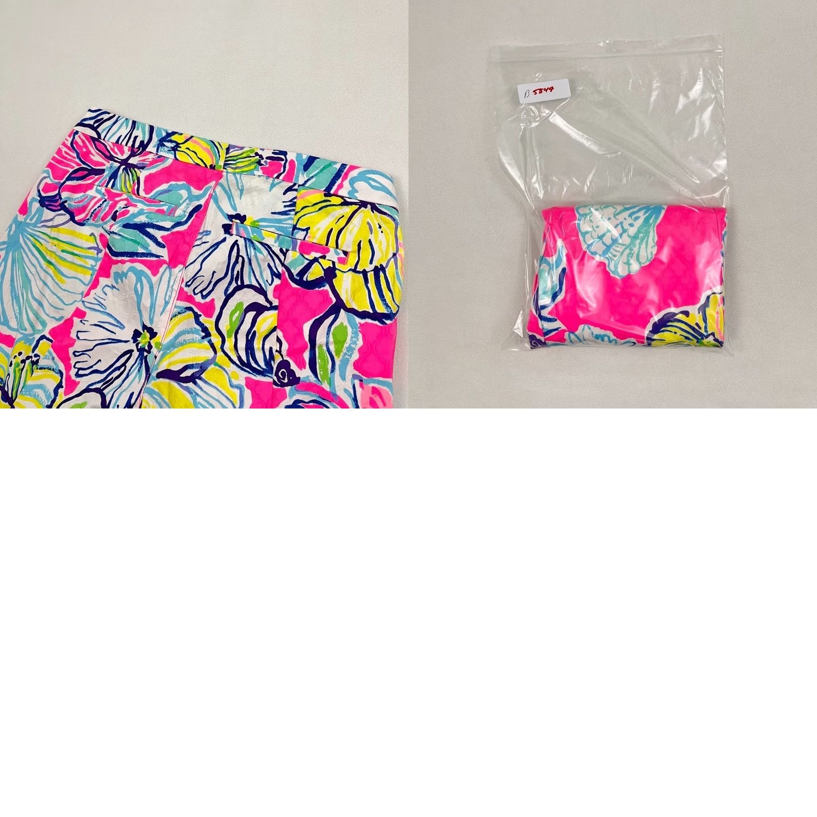 Lilly Pulitzer VINTAGE Lilly Pulitzer Kelly Ankle Pants Sz 8 W30 I28 Pink Floral Preppy Beach Womens Size 30" / US 8 / IT 44 - 9 Thumbnail