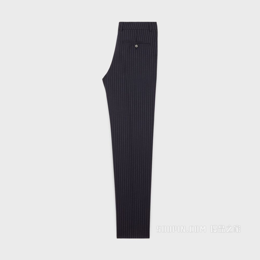 Celine × Hedi Slimane 22SS Double Breasted Navy Chalk Stripe Suit Wool Rectangle Size 44R - 13 Thumbnail