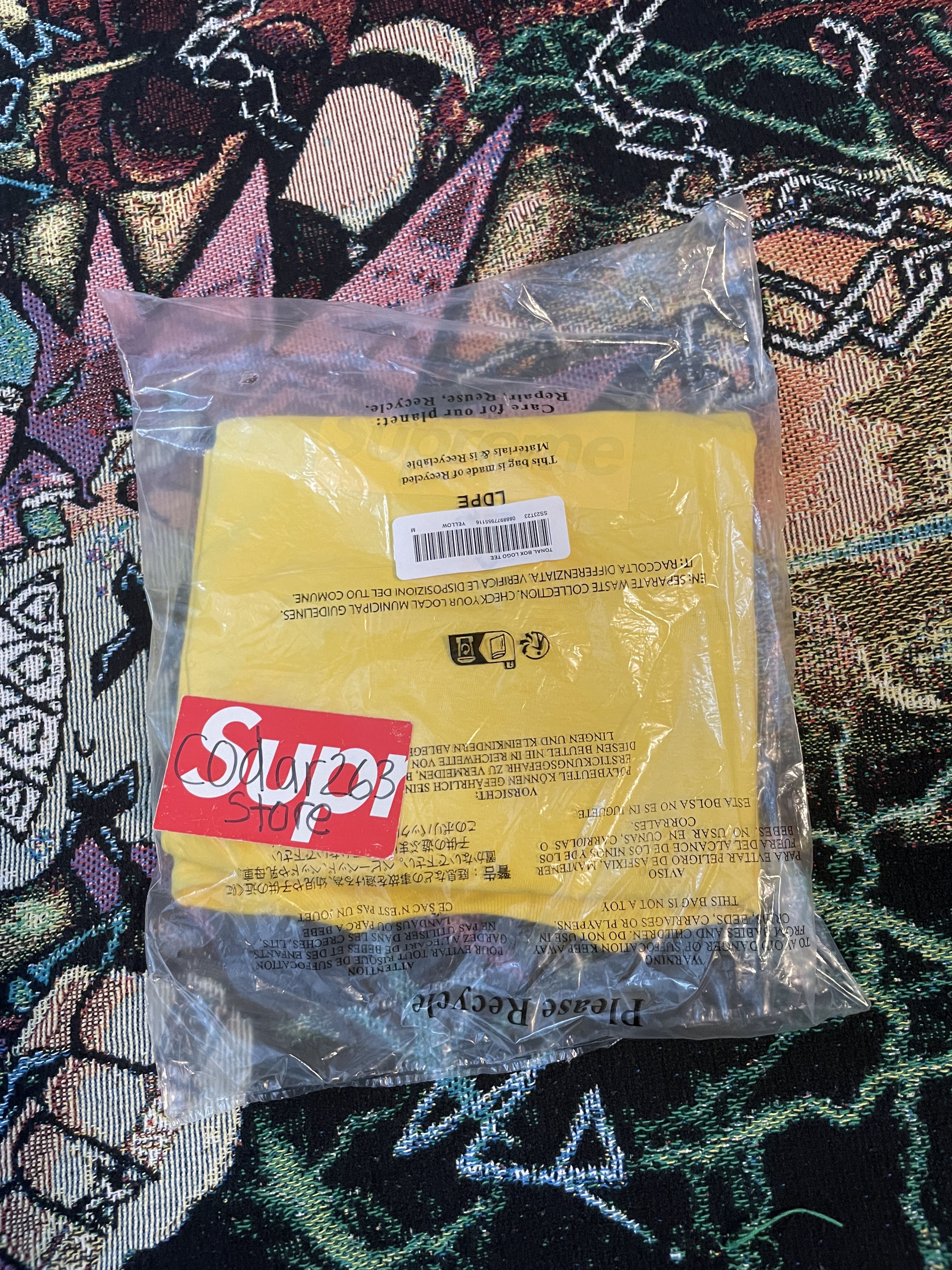 Supreme Tonal Box Logo Tee - Supreme Shirt Medium Yellow Size US M / EU 48-50 / 2 - 2 Thumbnail