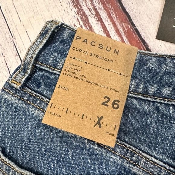 Pacsun NWT Pacsun Curve Straight Distressed Jeans Size 26" / US 2 / IT 38 - 8 Thumbnail