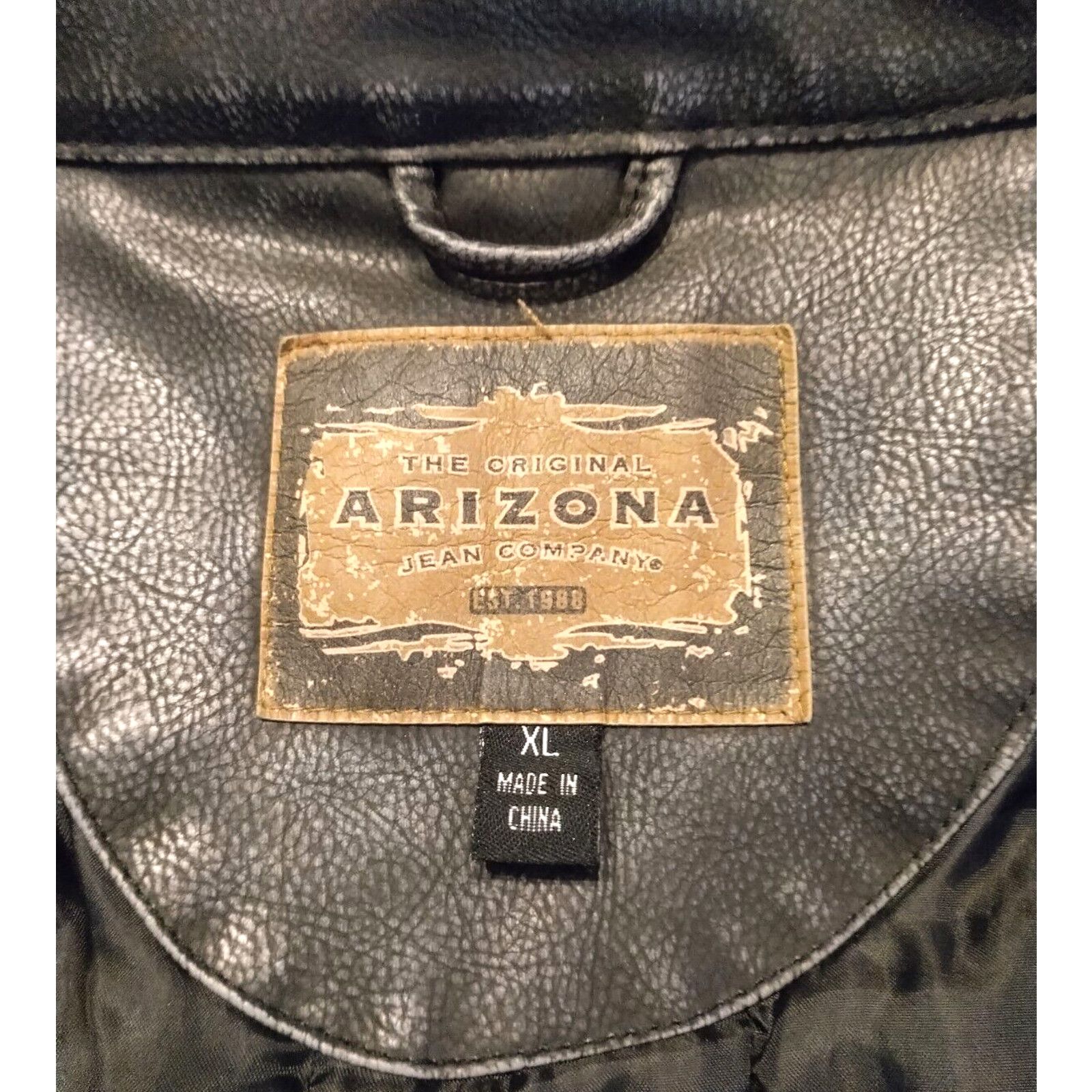 Arizona Jean Co. Men's VTG Arizona Jean Co Biker Motorcycle Jacket Black XL Size US XL / EU 56 / 4 - 9 Thumbnail