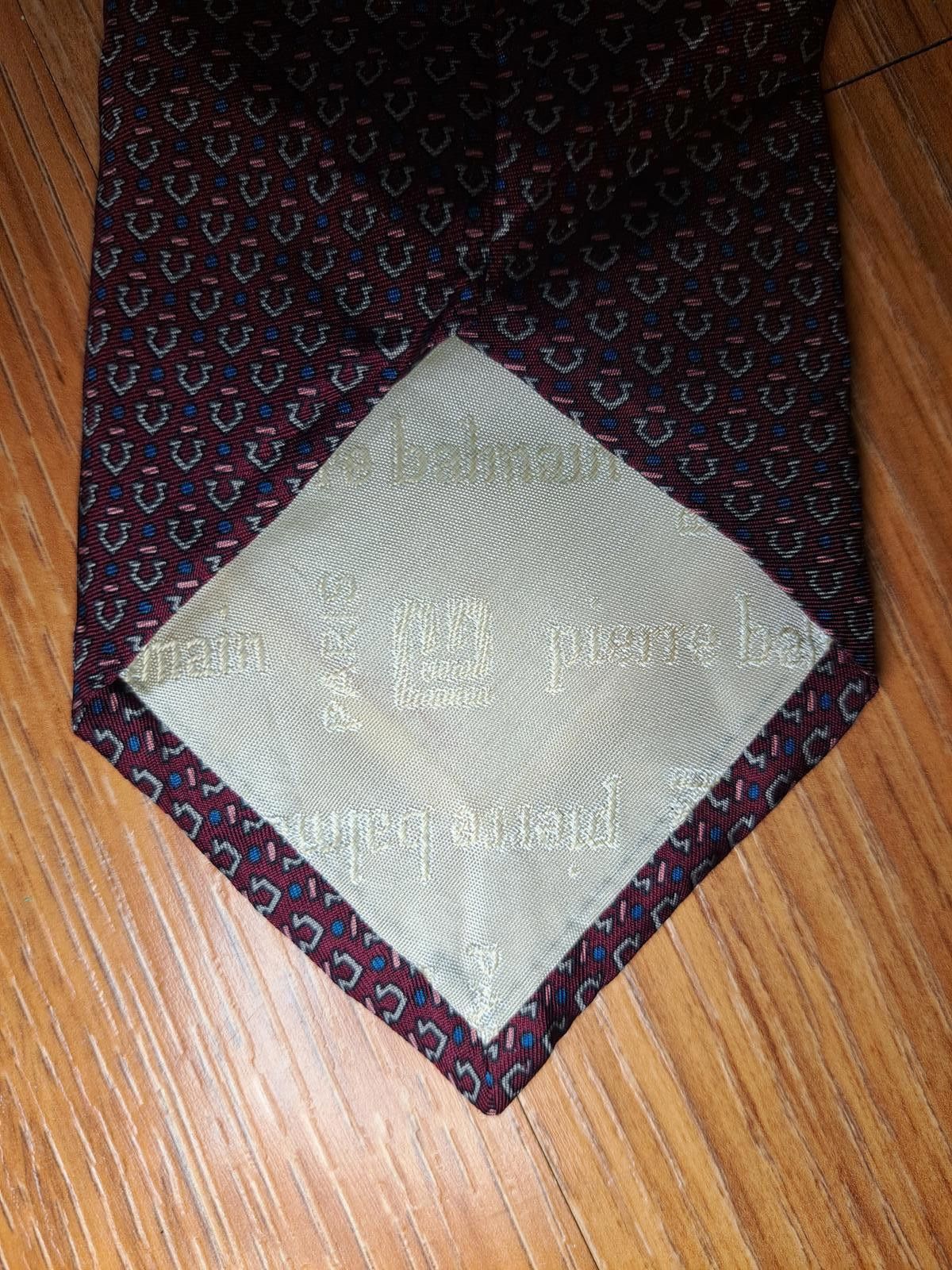 Pierre Balmain Pierre Balmain 100% Silk Tie Burgundy Handmade in Italy Size ONE SIZE - 3 Thumbnail