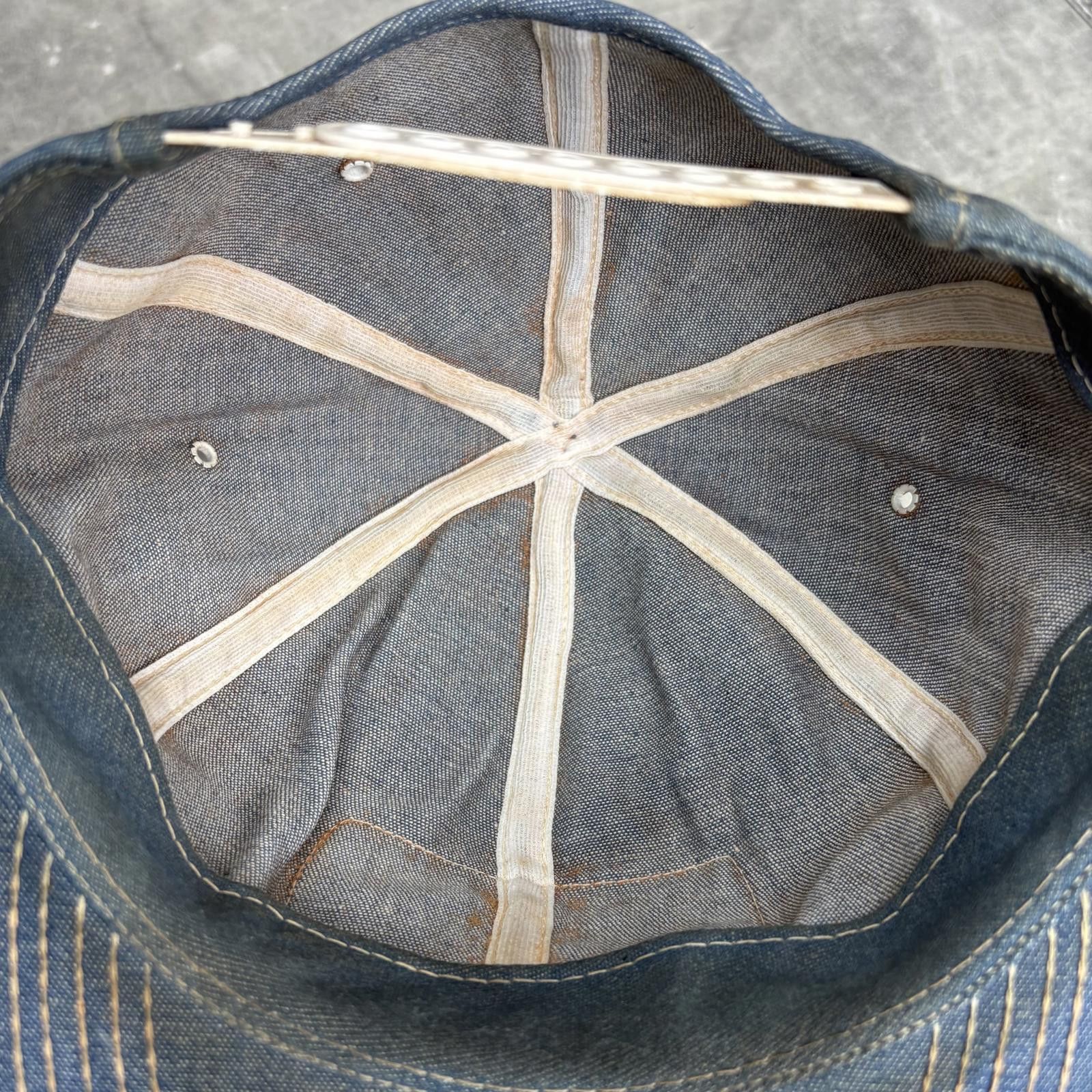 Vintage Vintage 70s Gumout Racing Team Patch Denim SnapBack Hat Size ONE SIZE - 4 Thumbnail