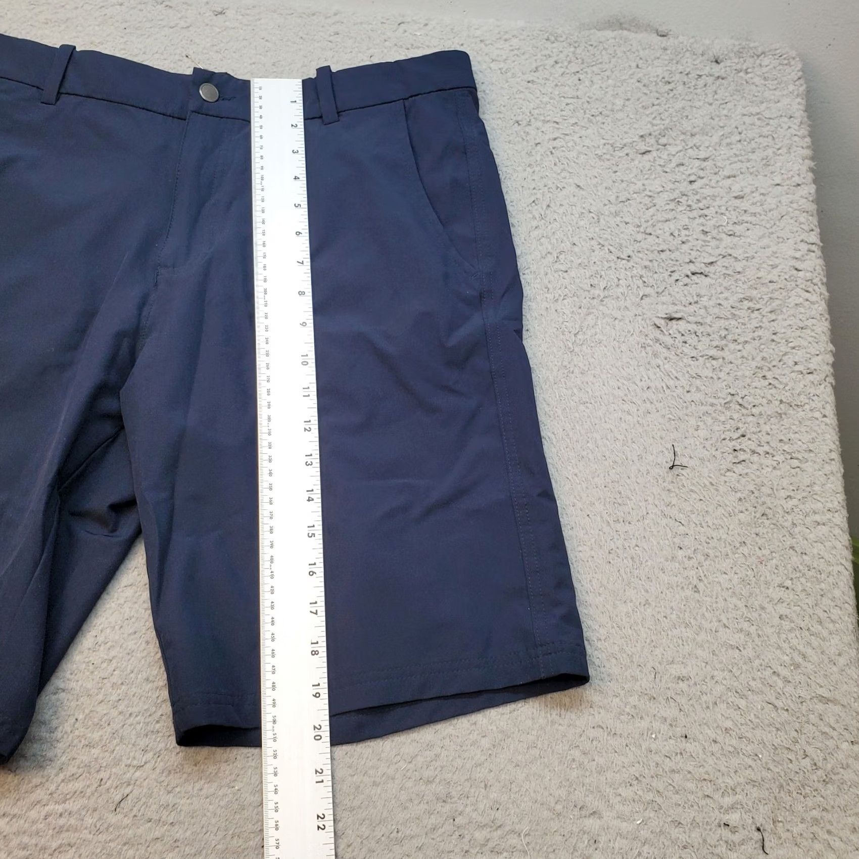 Vintage Crivit Shorts Mens 34 Navy Casual Flat Front Stretch Pockets Belt Loops Size US 34 / EU 50 - 3 Thumbnail