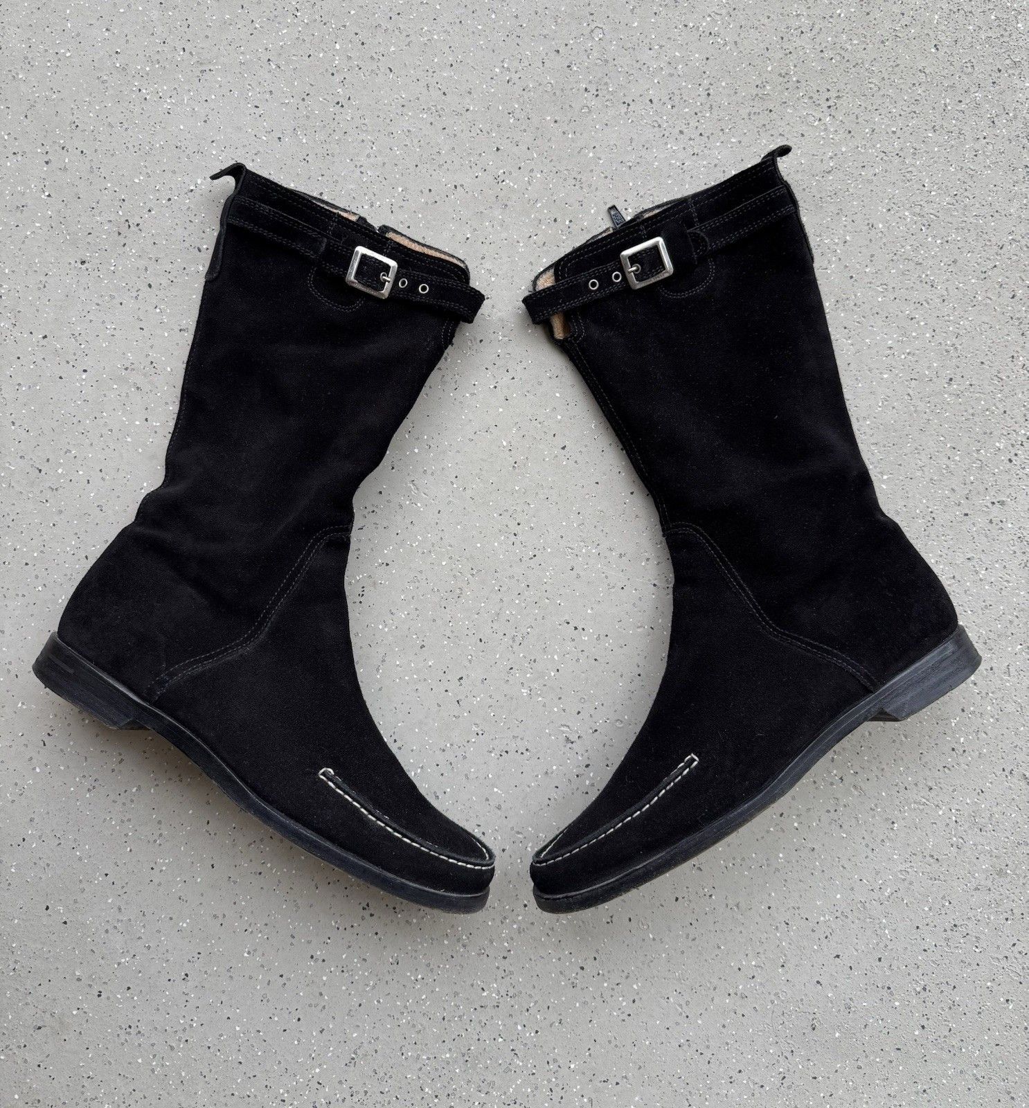 Escada Sport DDP vntg Escada Sport Suede Zip Knee Boots Shoes size 37.5 Size US 7.5 / IT 37.5 - 7 Thumbnail