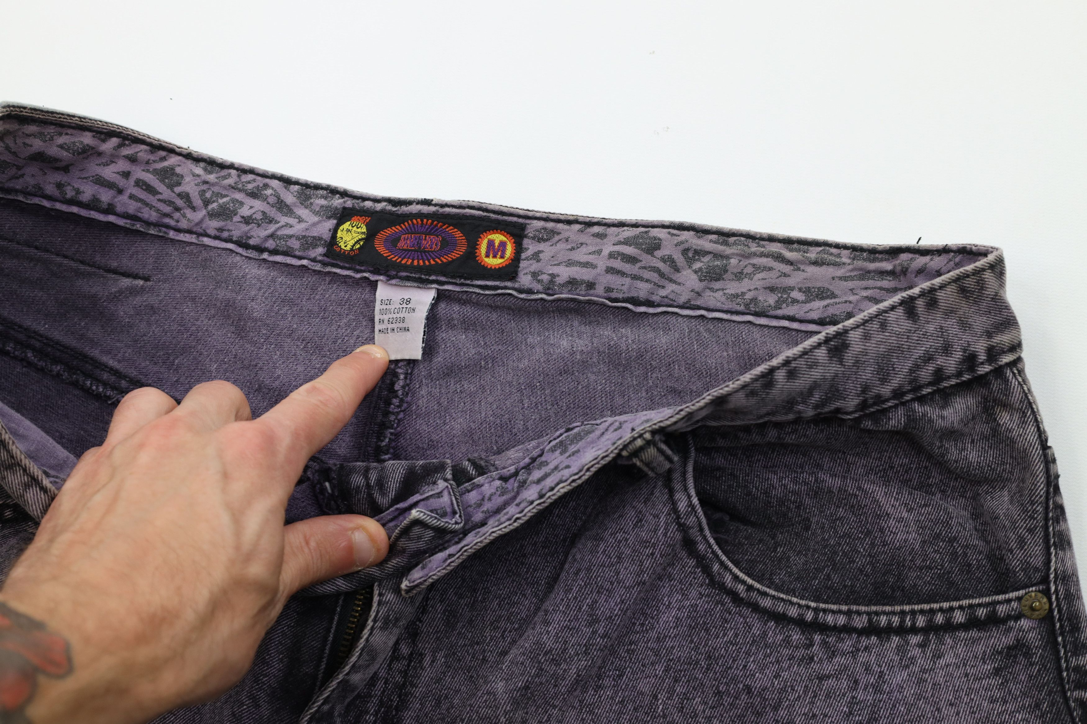 Vintage Vintage 90s Streetwear Fit Acid Wash Denim Shorts Purple Size US 38 / EU 54 - 8 Thumbnail
