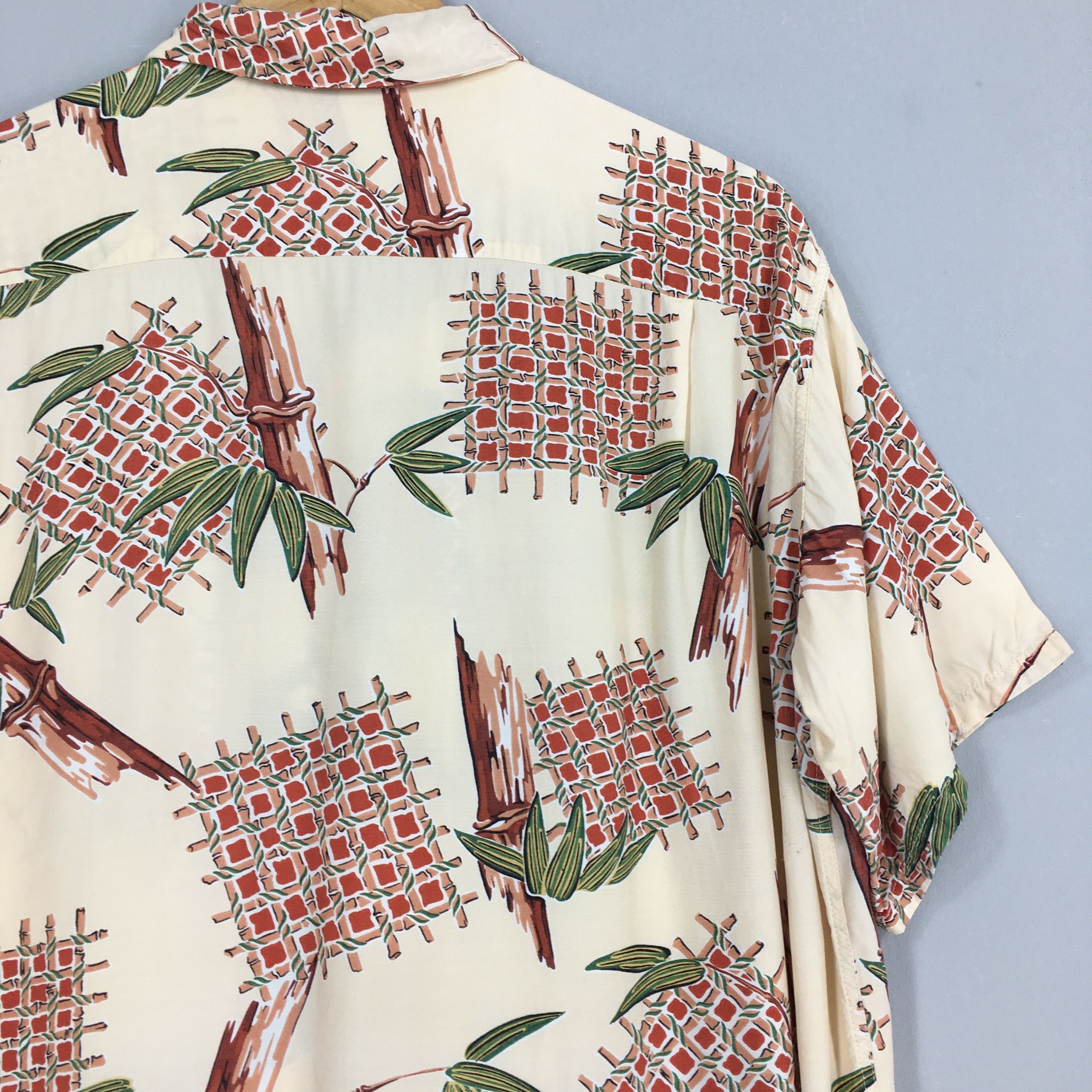 Edwin Vintage 90s Edwin Hawaiian Aloha Bamboo Rayon Shirt XLarge Size US XL / EU 56 / 4 - 9 Thumbnail