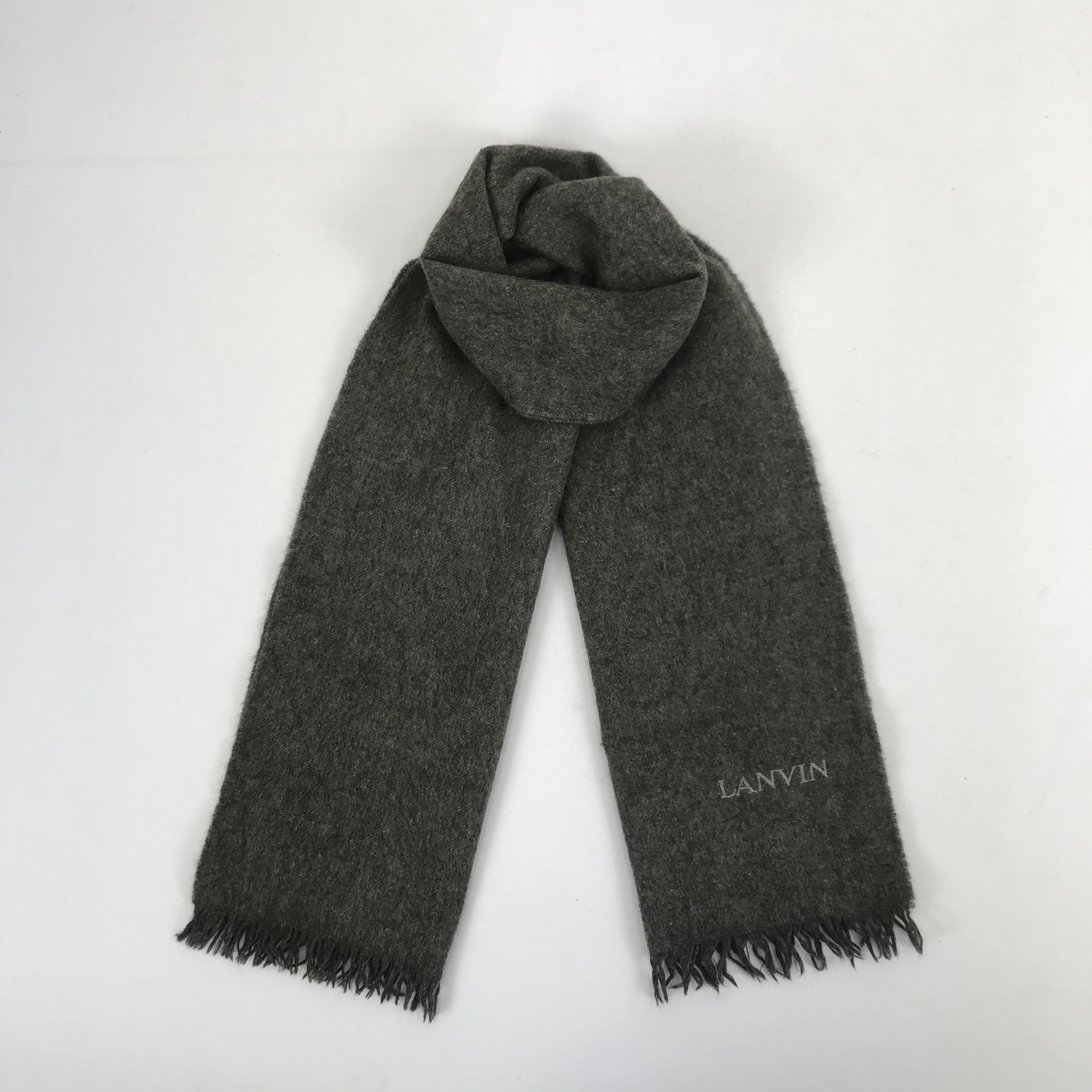 Lanvin Vintage Lanvin Scarf Muffler Wool Cashmere Scarves Size ONE SIZE - 1 Thumbnail
