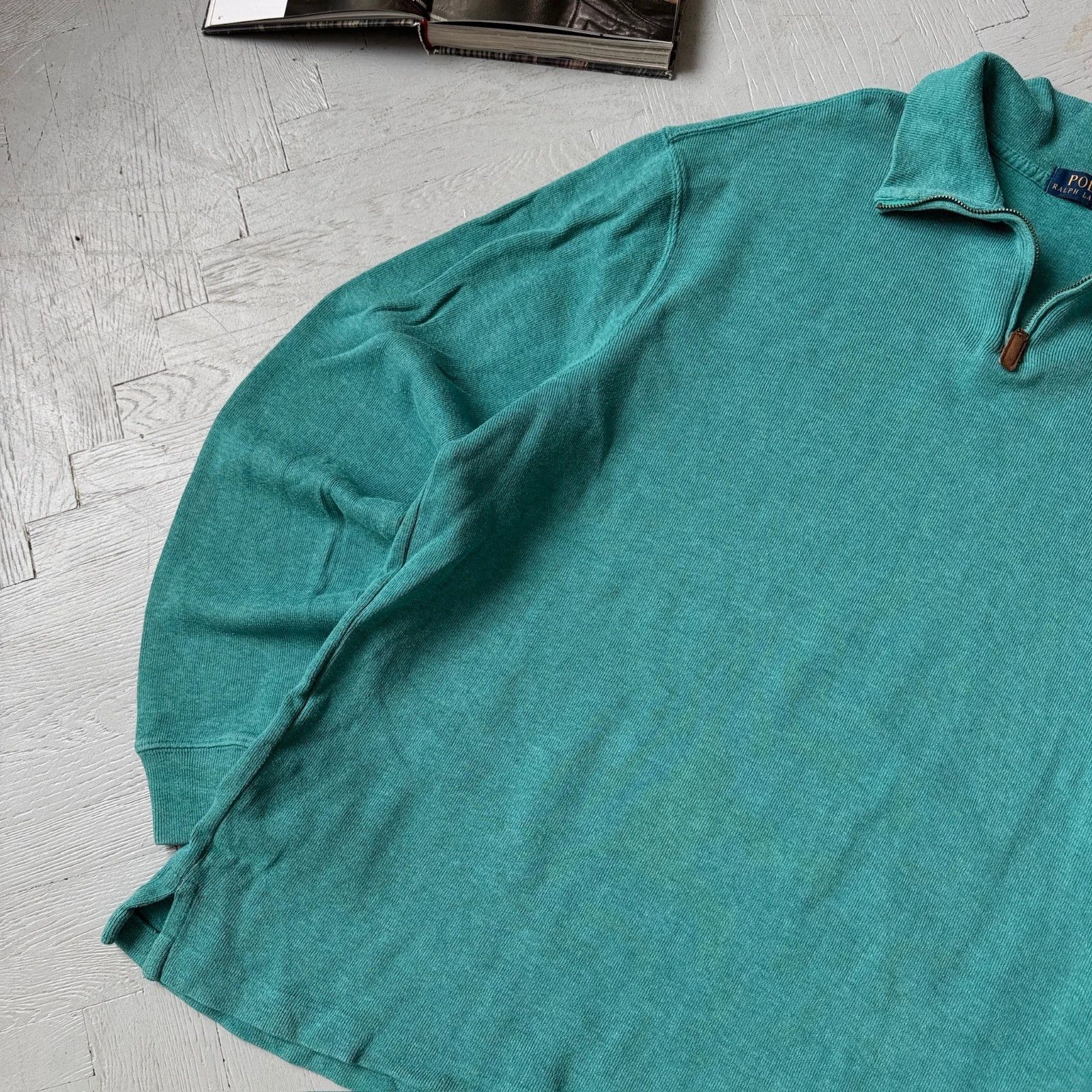 Polo Ralph Lauren Vintage Polo by Ralph Lauren Preppy 1/4 Zip Jumper Size US XL / EU 56 / 4 - 2 Thumbnail