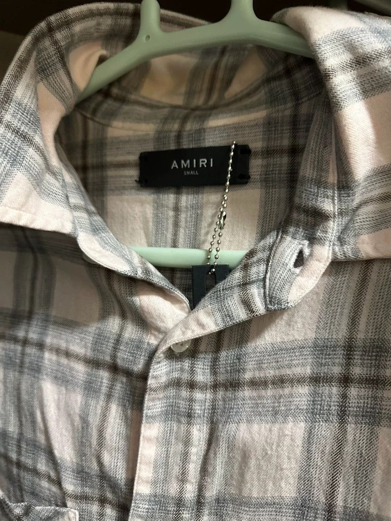 Amiri Amiri White grid shirt Size US S / EU 44-46 / 1 - 2 Thumbnail