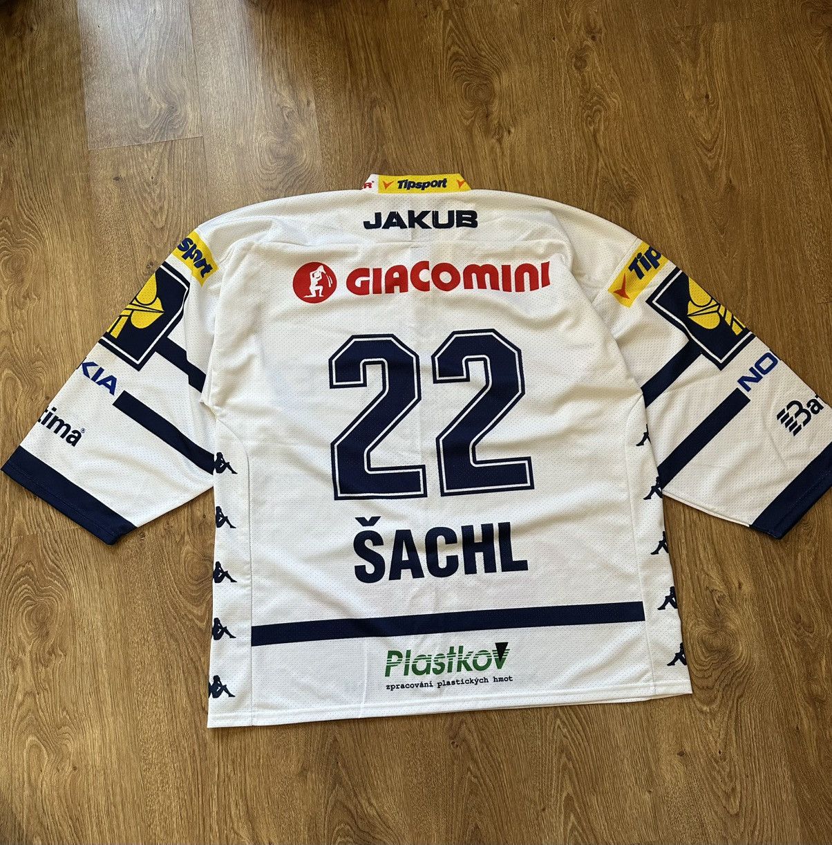Kappa × NHL Bili Tygri Liberec Kappa 2006 2007 Hockey Jersey #22 Sachl Size US XL / EU 56 / 4 - 7 Thumbnail