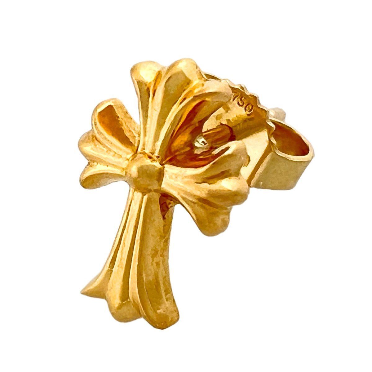 Chrome Hearts CHROME HEARTS 22K Cross Fat Stud Single Ear 14K