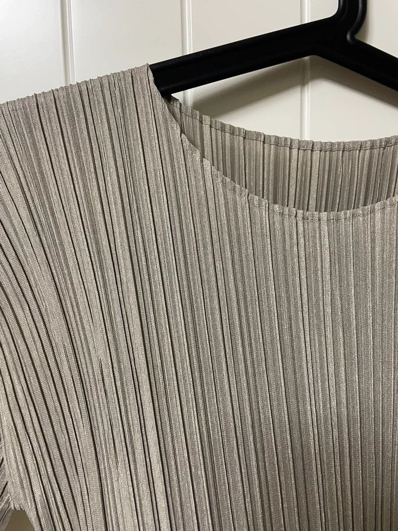 Issey Miyake Issey Miyake size:3 Grey pleated long-sleeved shirt Size M / US 6-8 / IT 42-44 - 4 Thumbnail