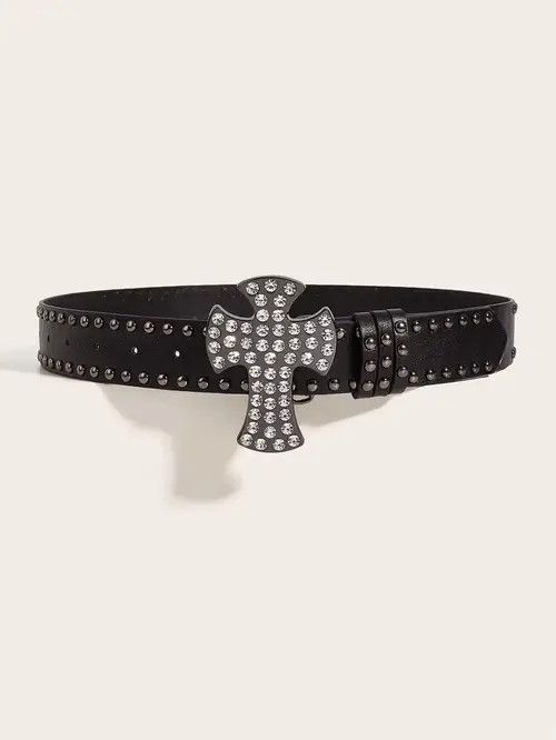 Other Gothic Punk Leather PU Leather Belt Size ONE SIZE - 7 Thumbnail