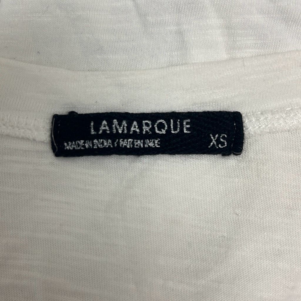 LAMARQUE LaMarque Womens XS Pullover Tee T Shirt Cream Short Sleeve S Size XS / US 0-2 / IT 36-38 - 6 Thumbnail