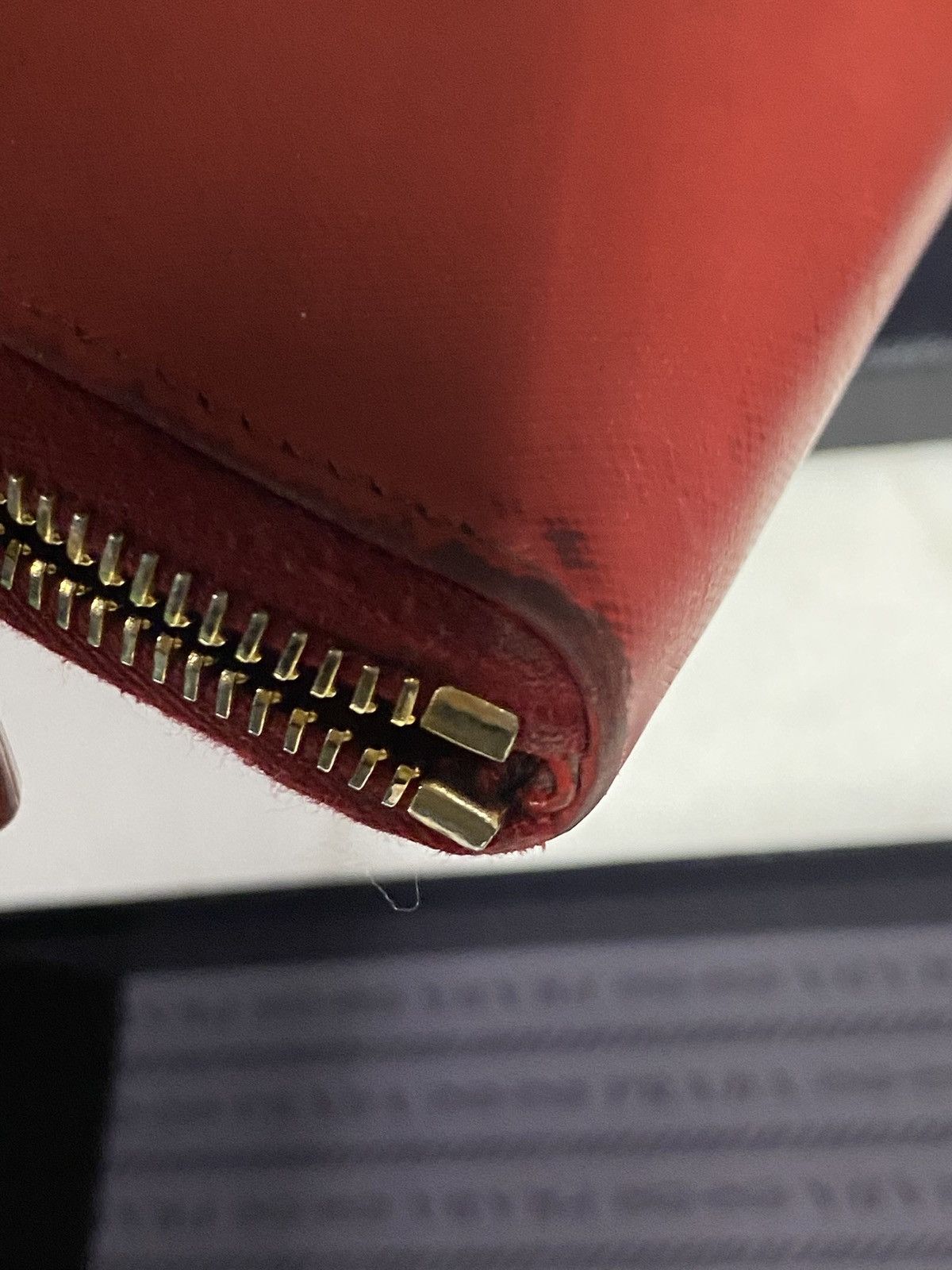 Prada Prada Red Womens Leather Long Wallet Preowned Size ONE SIZE - 10 Thumbnail