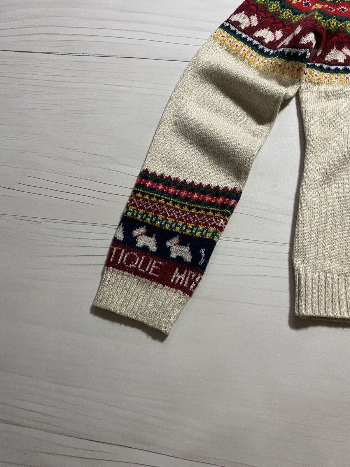 Boutique Moschino Rare Boutique Moschino Multicolour Logo knit wool sweater Size S / US 4 / IT 40 - 16 Thumbnail
