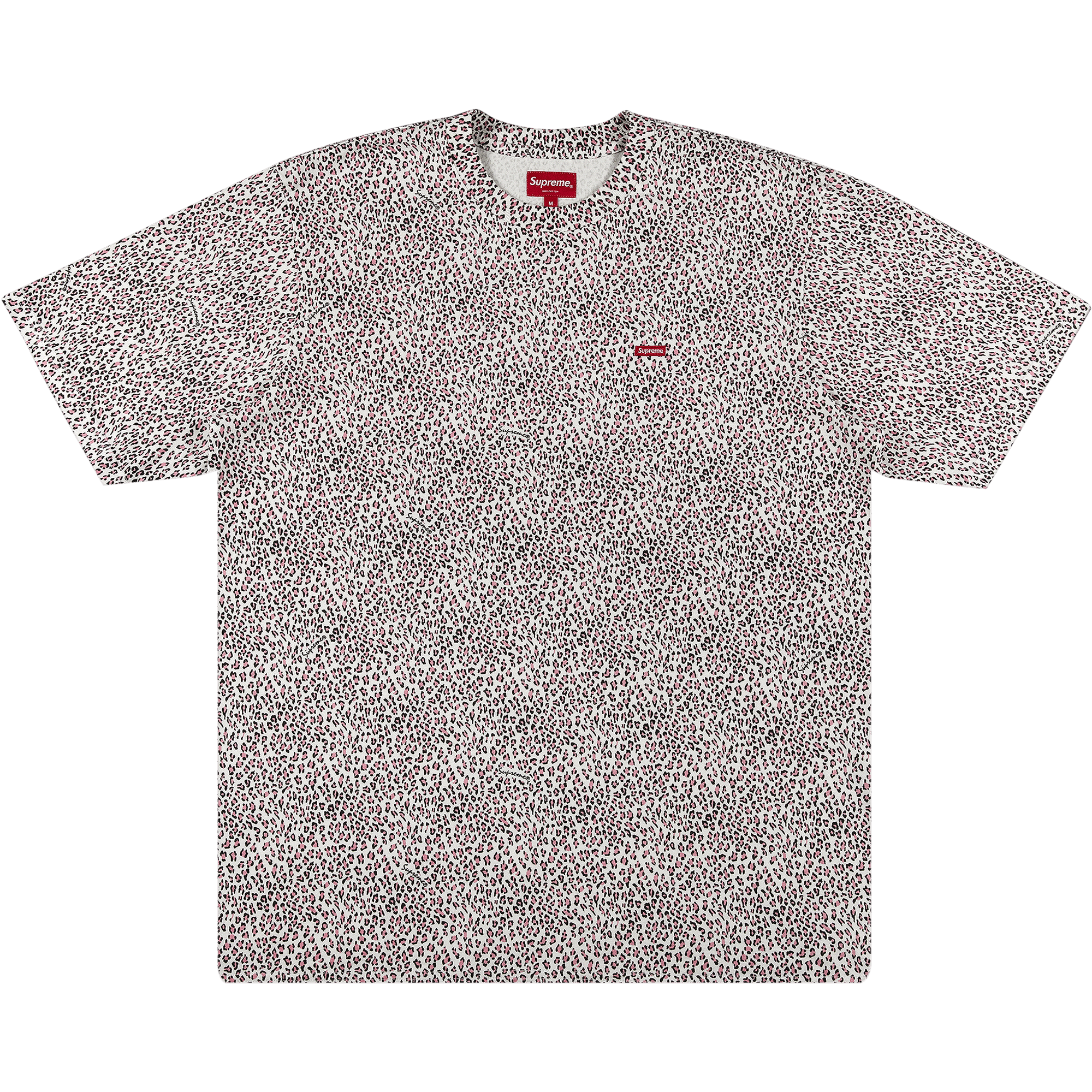 image of Supreme Small Box Tee Pink Leopard, Men's