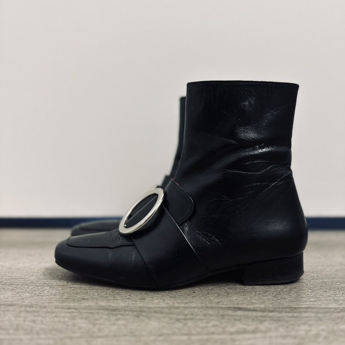 DORA TEYMUR Dorateymur Biturbo Boots in Black New Vintage Leather Size US 6.5 / IT 36.5 - 2 Thumbnail
