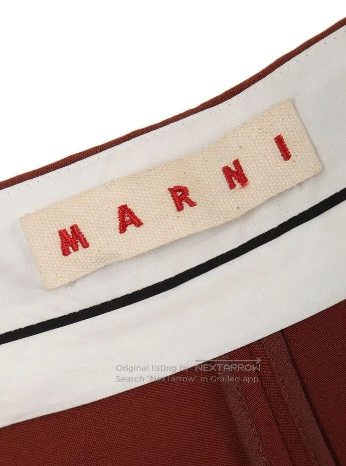 Marni Marni Burgundy Pocket Casual Pants. Size 37" - 4 Thumbnail