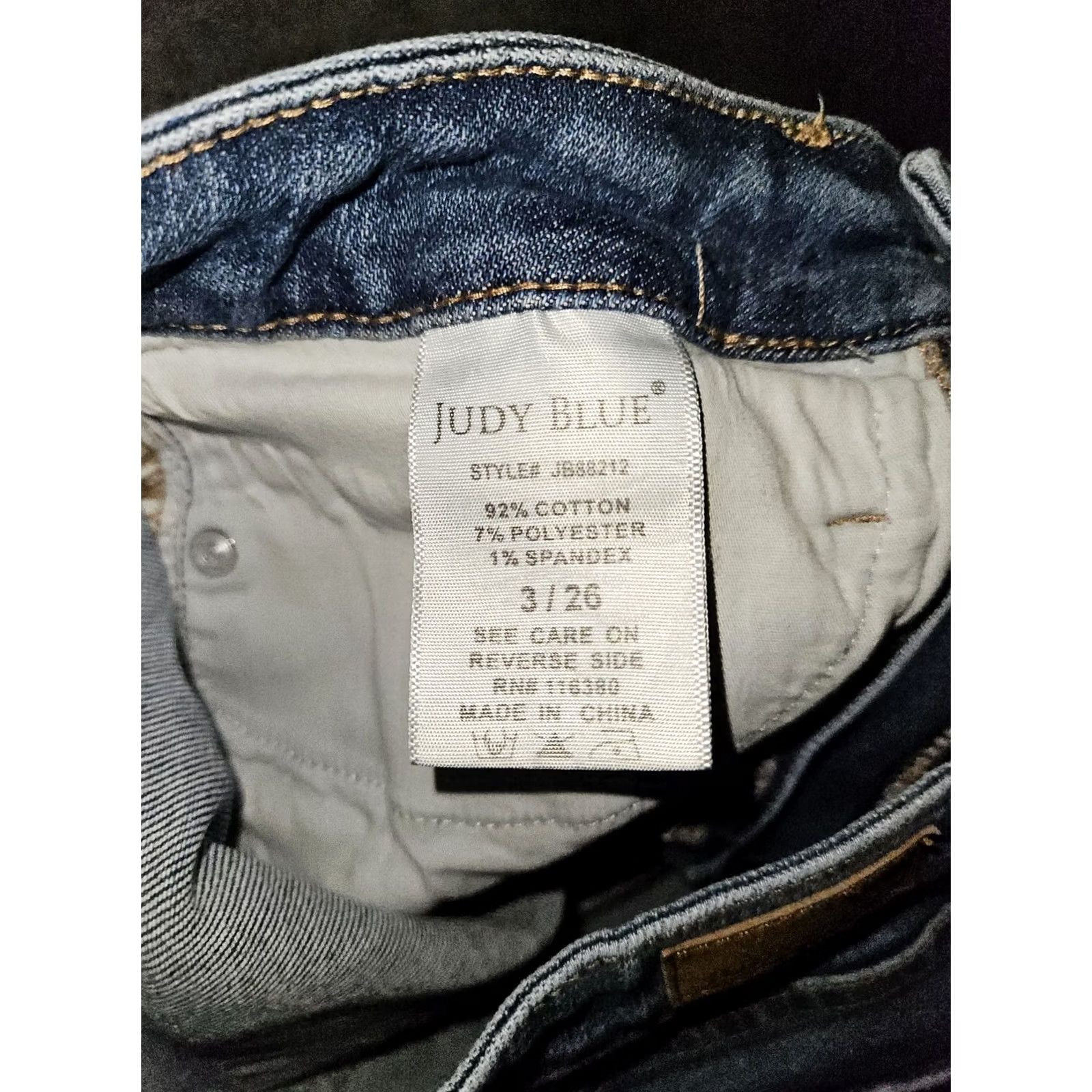 Vintage Judy Blue Skinny Jeans Women's 3 Regular Mid Rise Ankle Denim Stretch Pockets Blue Preppy City 26.5 Inseam Size 26" / US 2 / IT 38 - 4 Thumbnail