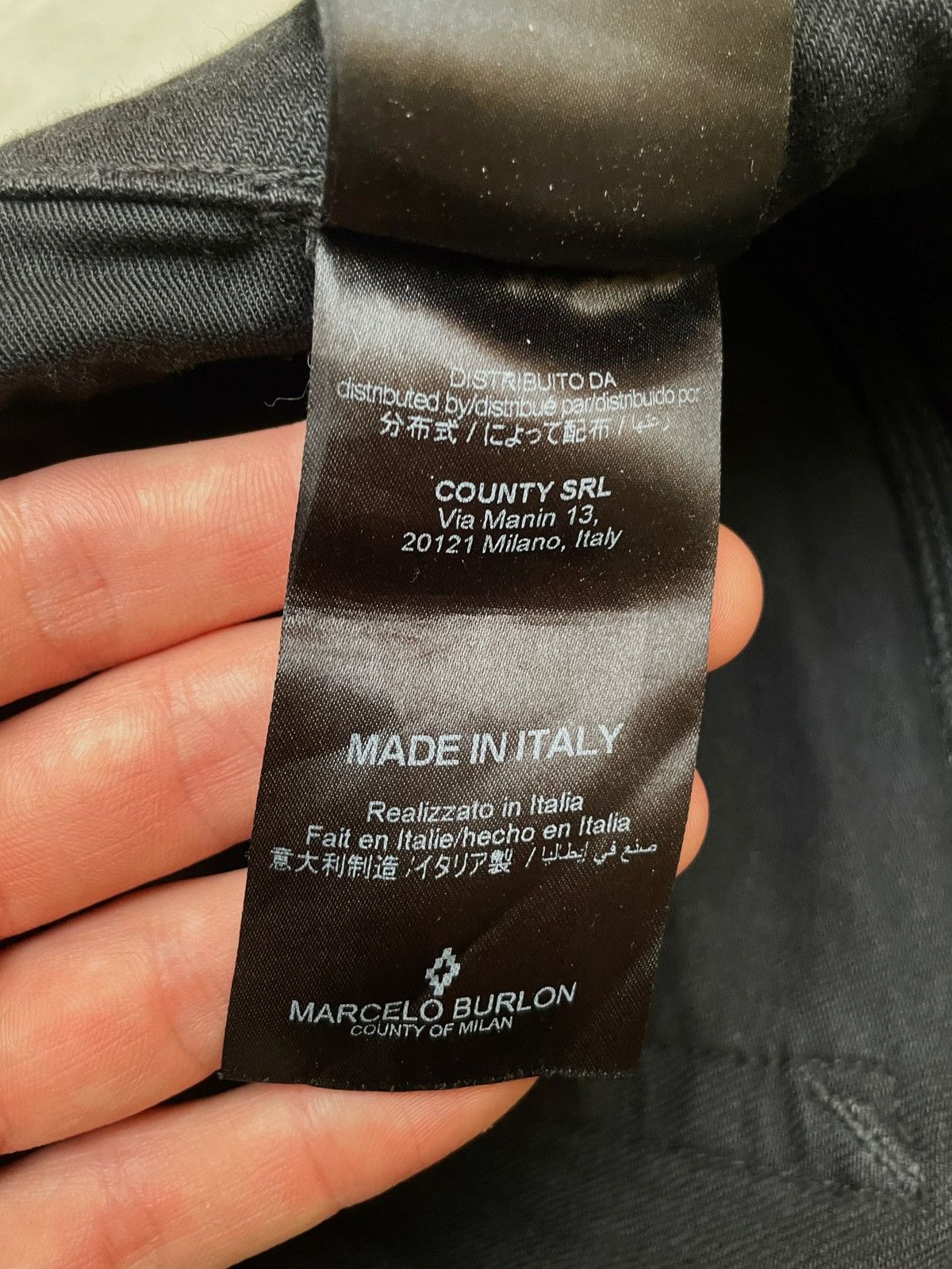 Marcelo Burlon Marcelo Burlon Distressed Black Denim Jeans 30 Italy Size US 30 / EU 46 - 21 Thumbnail