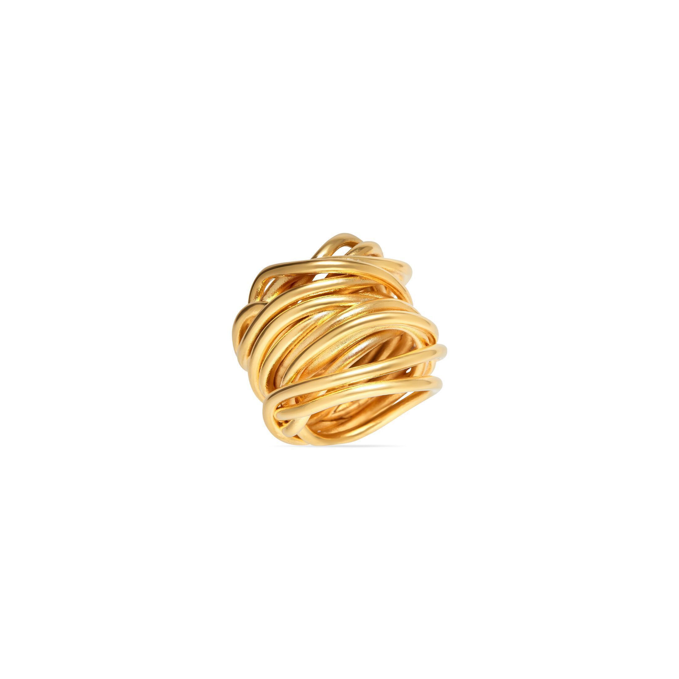 Balenciaga o1bcso1str1024 Size: 52 / Wire Rings in Gold Size ONE SIZE - 1 Thumbnail