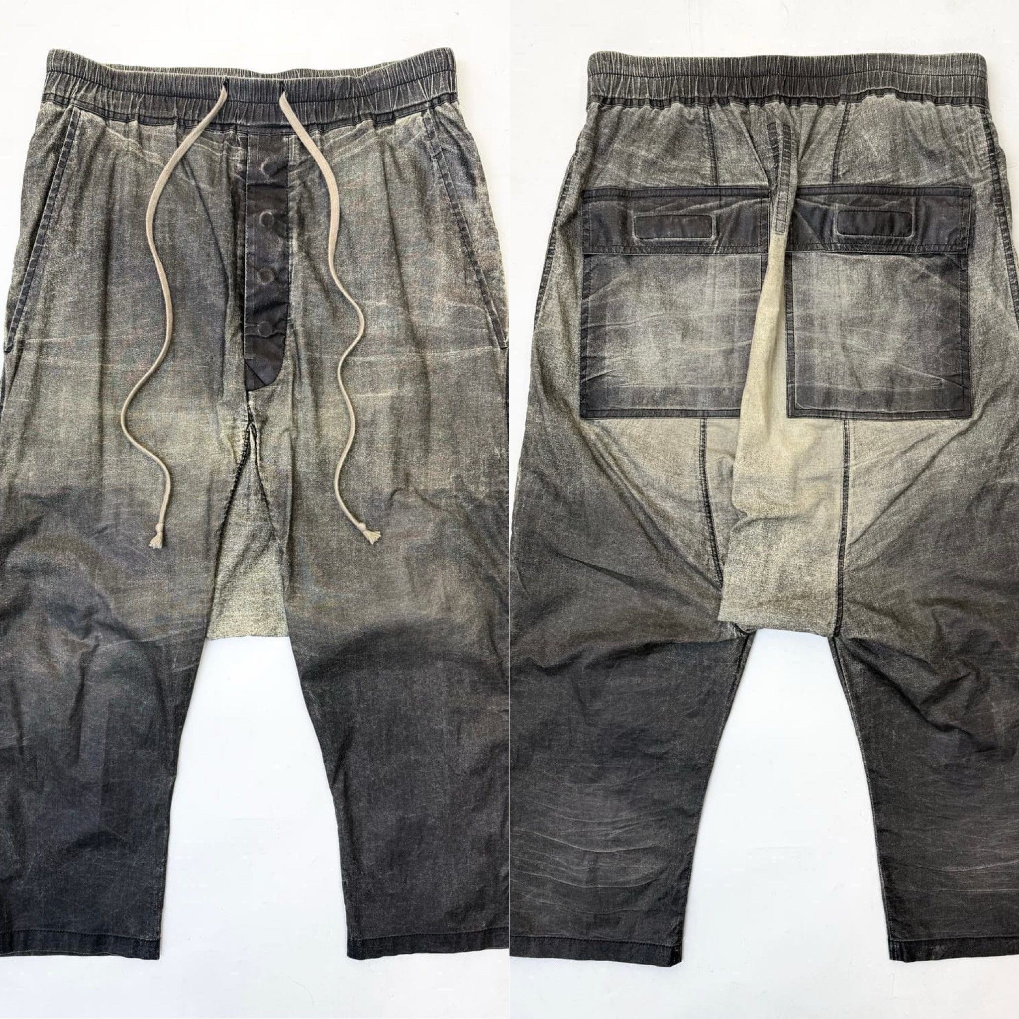 Rick Owens Rick Owens SS17 DRKSHDW Low Crotch Cropped Pants Size US 34 / EU 50 - 8 Thumbnail