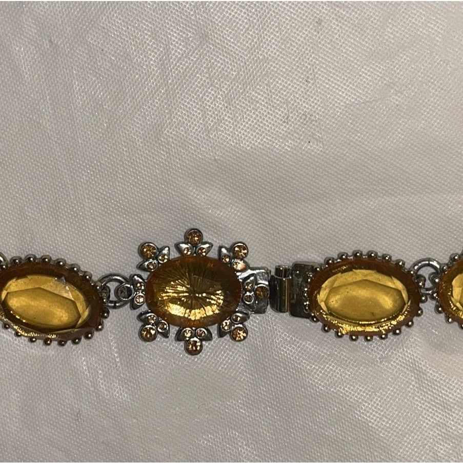 Banana Republic Banana Republic floral yellow Gold Jewel Statement Necklace Size ONE SIZE - 4 Thumbnail