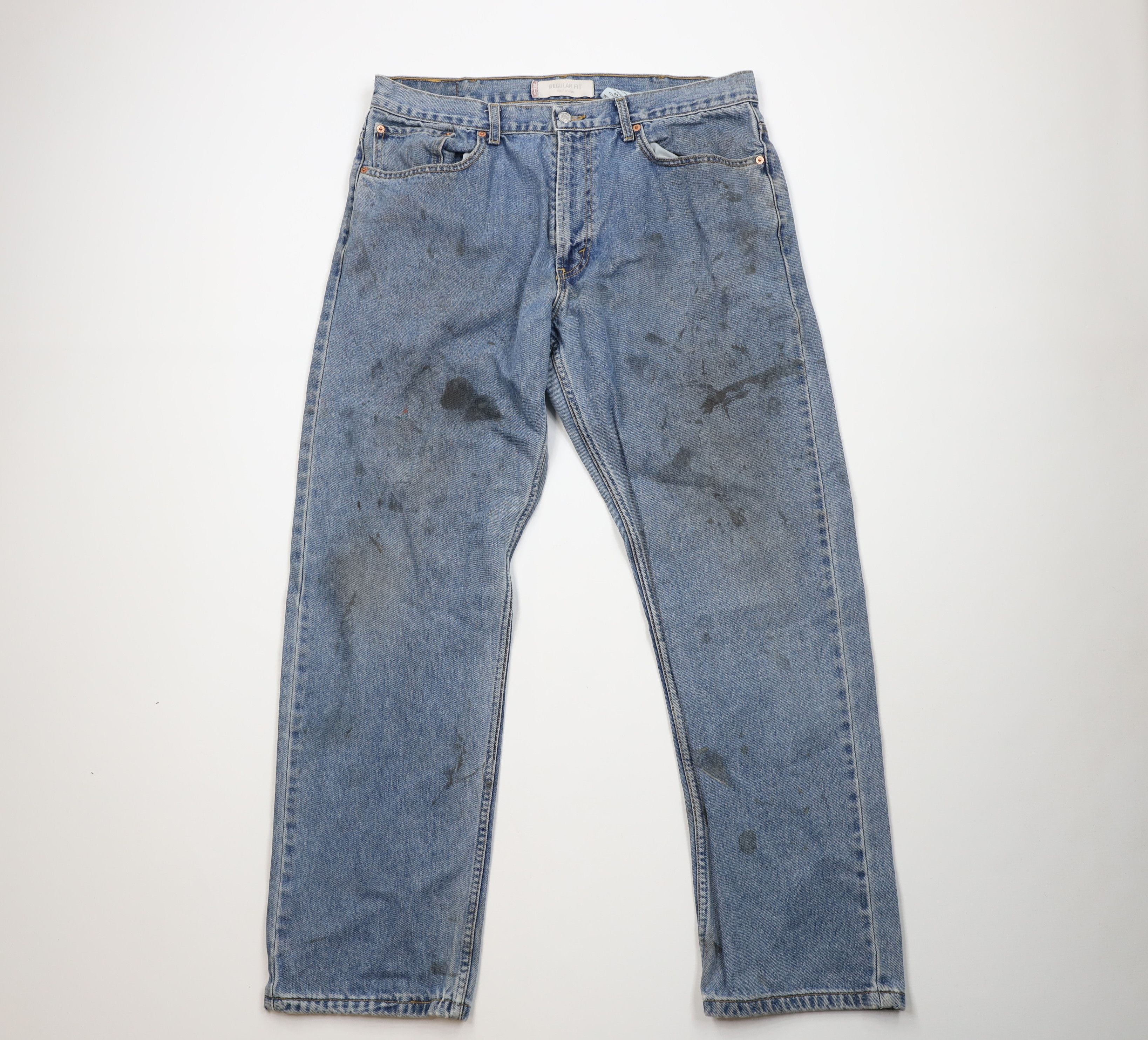 Levi's Vintage Y2K 2003 Levis 505 Regular Straight Leg Jeans Blue Size US 38 / EU 54 - 1 Thumbnail