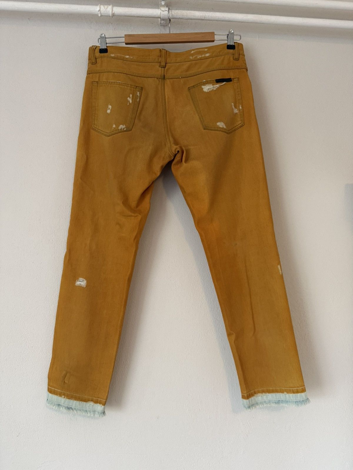 Dolce & Gabbana Distressed Mustard Denim by Dolce & Gabbana – Size 33 Size US 33 - 8 Thumbnail