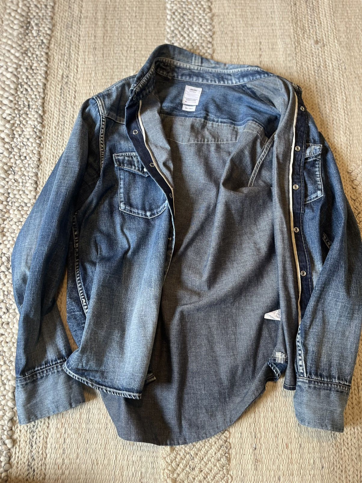 Visvim SOCIAL SCULPTURE SHIRT DMGD INDIGO Size US M / EU 48-50 / 2 - 6 Thumbnail