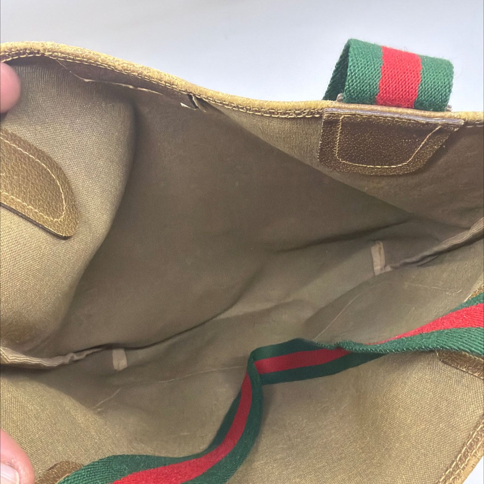 Gucci Gucci Vintage Tote Bag Beige GG Supreme Canvas Size ONE SIZE - 4 Thumbnail