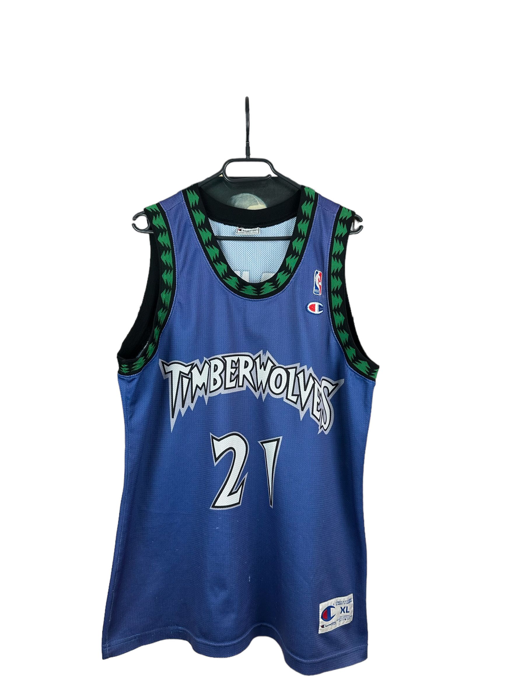 Champion × NBA × Vintage Vintage Minnesota Timberwolves Jersey NBA Shirt Garnett Size US XL / EU 56 / 4 - 3 Thumbnail