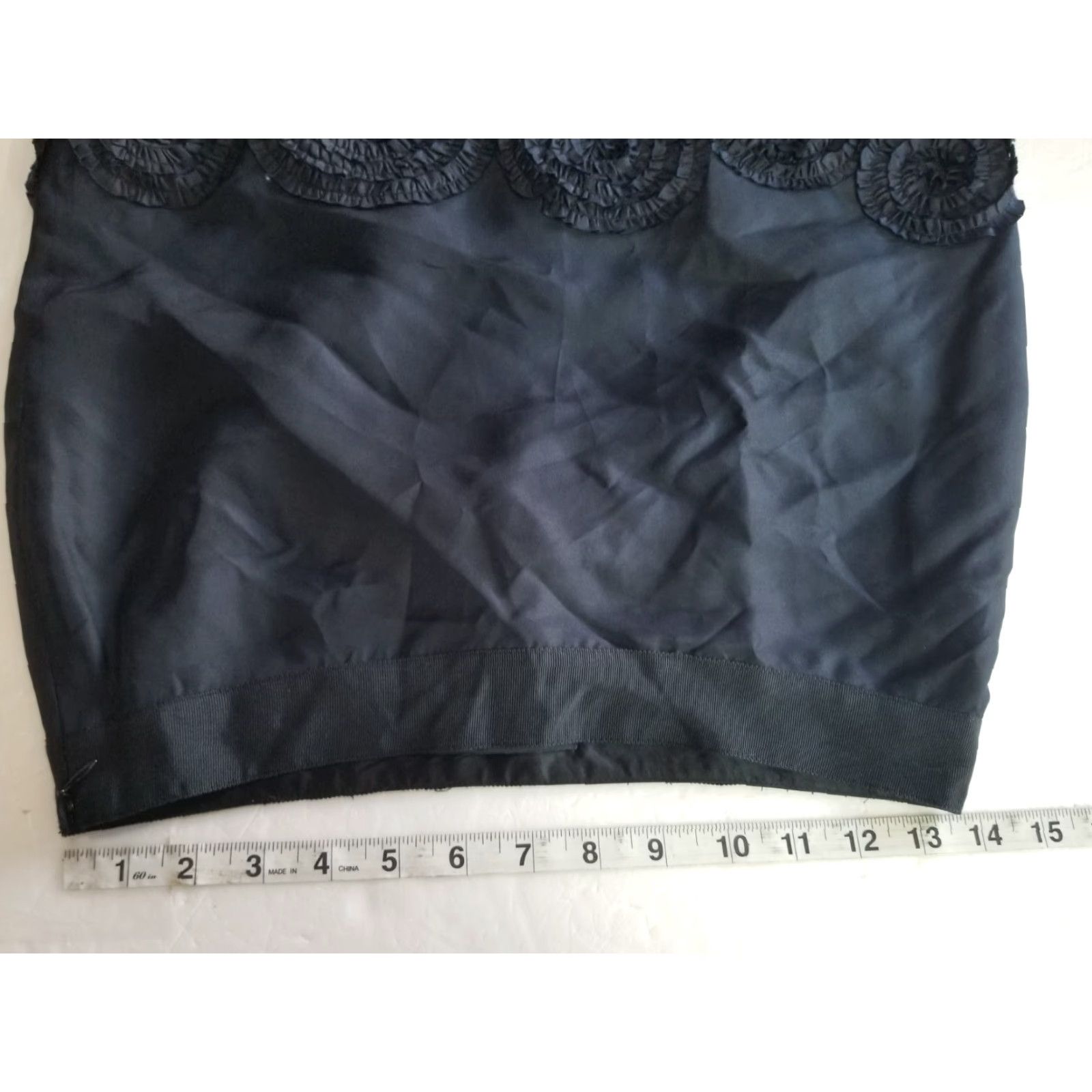 Banana Republic Banana Republic Skirt A-Line Women's Silk Pull On Short Black 2 Floral Embroidered Elastic Waist NWT Size 26" / US 2 / IT 38 - 3 Thumbnail