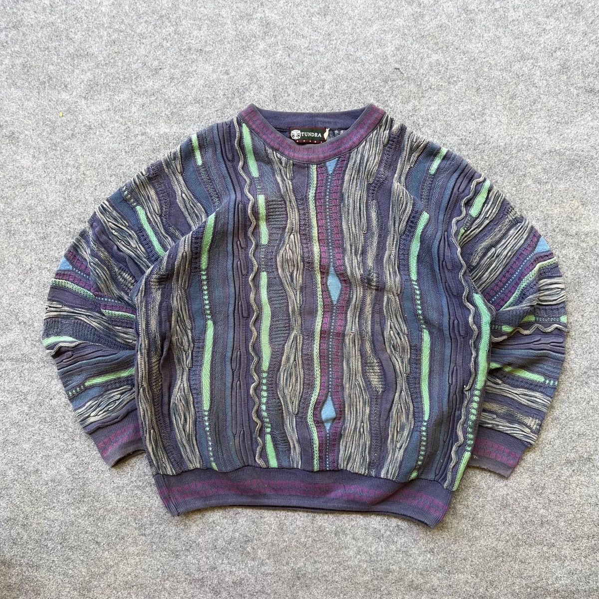 Coogi × Tundra Canada × Vintage COOGI style 3D Cable Knitwear TUNDRA Sweater Size US XL / EU 56 / 4 - 1 Thumbnail