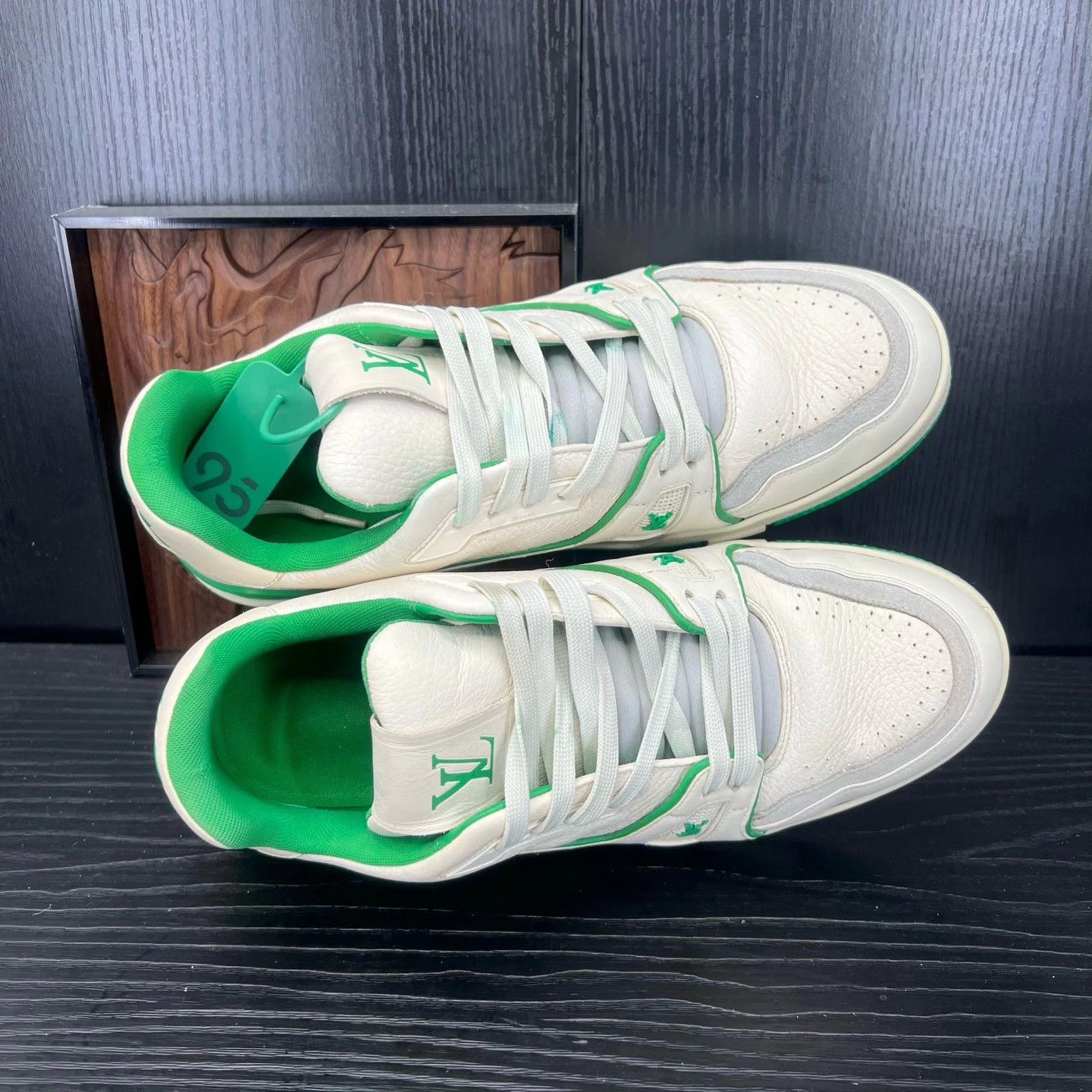 Louis Vuitton LV Trainer White Green 42 New Size US 9 / EU 42 - 7 Thumbnail