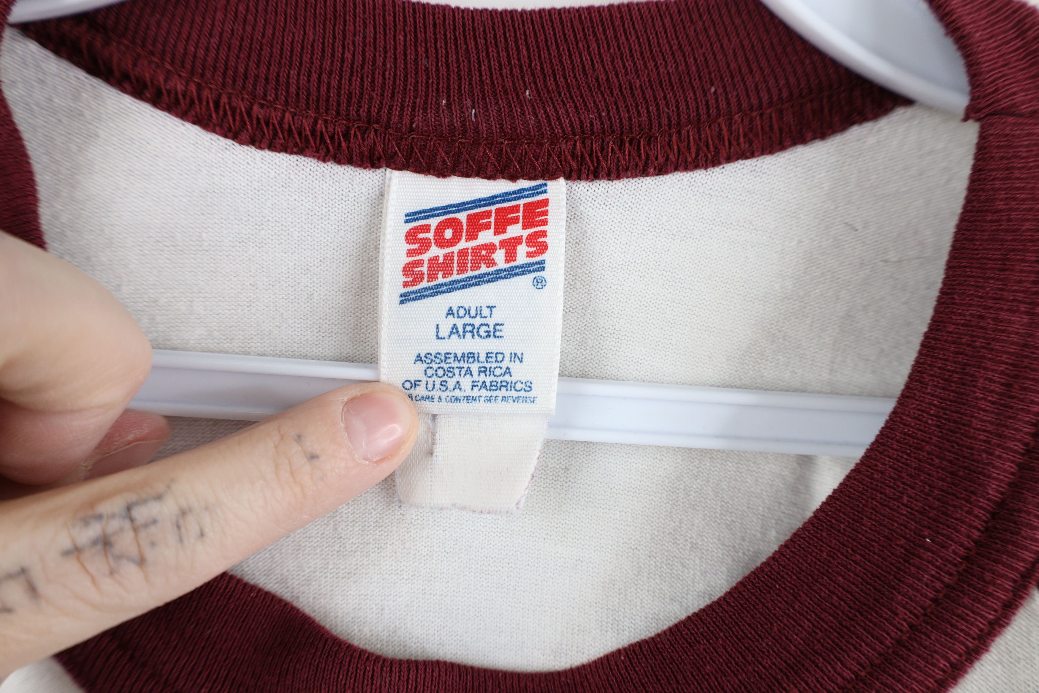 Vintage Vintage 90s University Baseball Raglan T-Shirt Distressed Size US L / EU 52-54 / 3 - 9 Thumbnail
